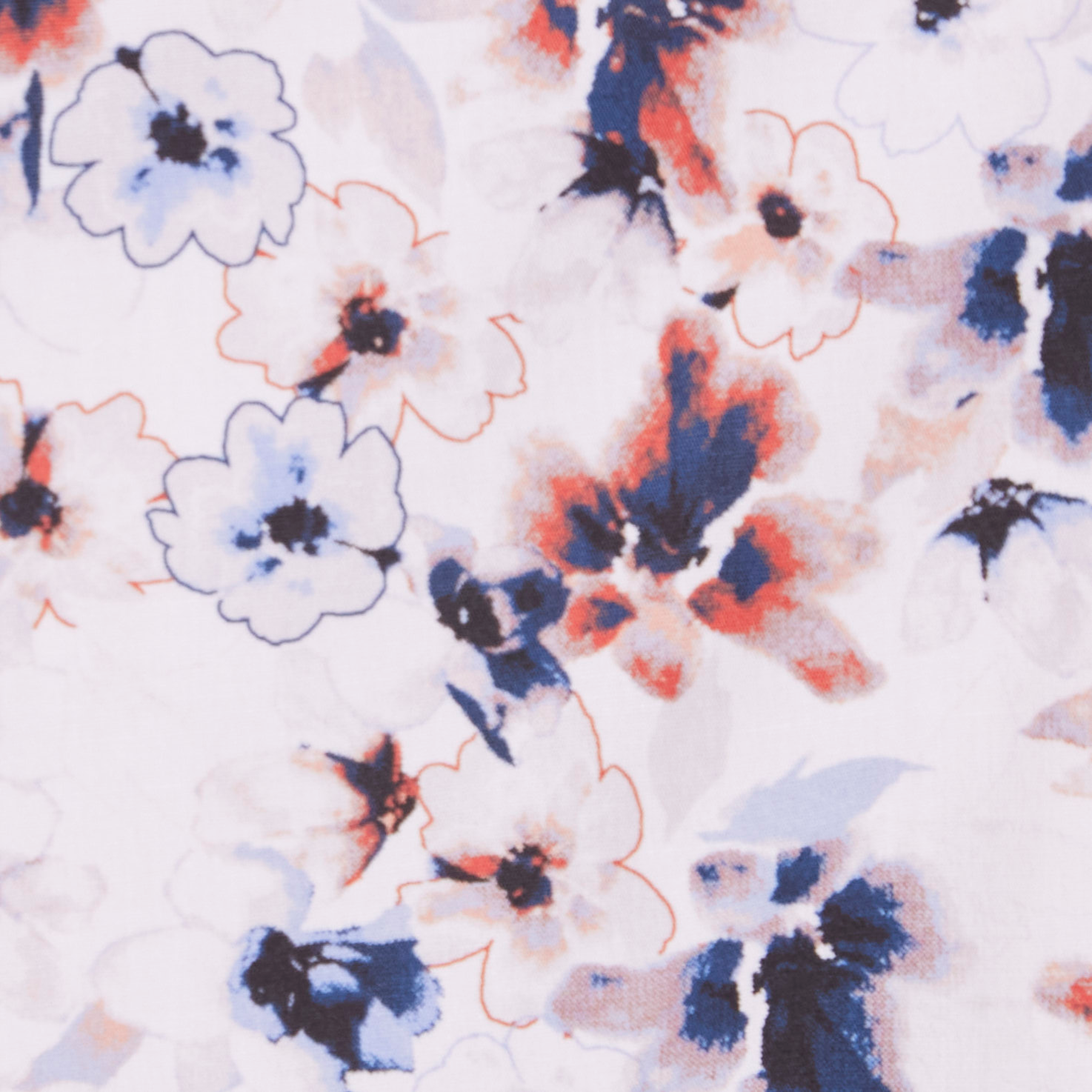 White Dayle Floral Stretch Shirt