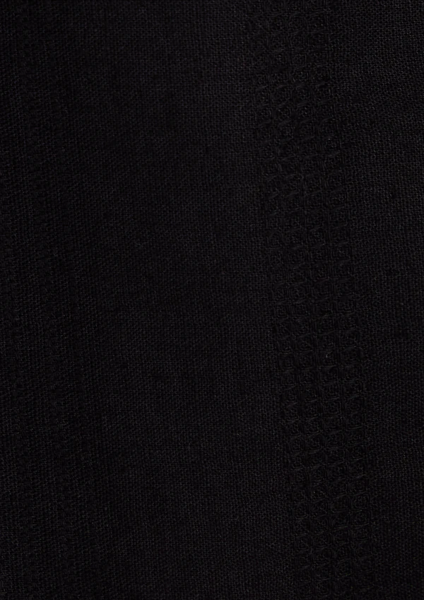 Black Bane Textured Linen Shirt