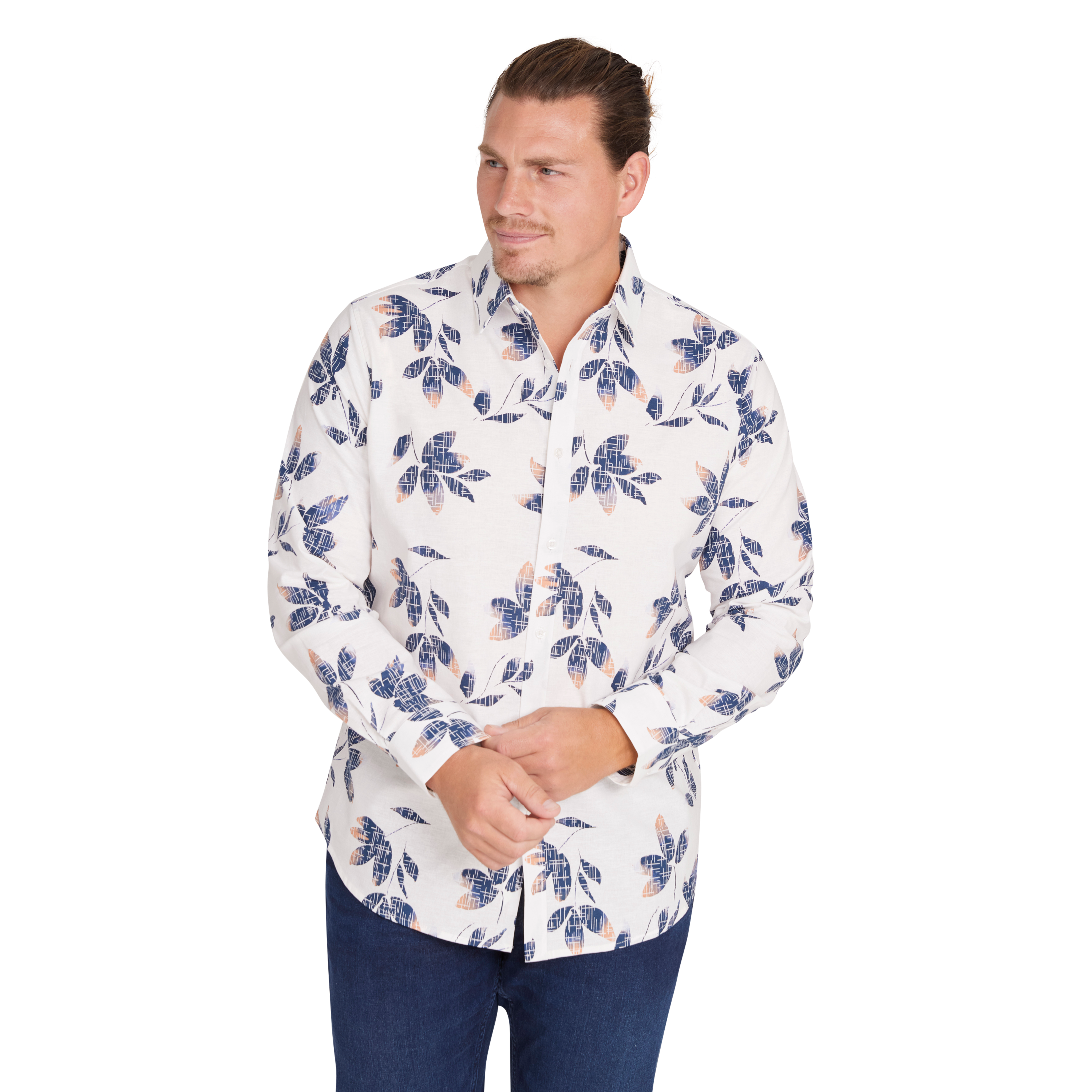 CASPER FLORAL LINEN SHIRT