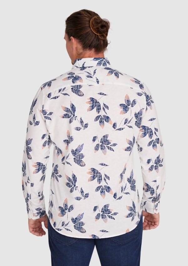 Ivory Casper Floral Linen Shirt