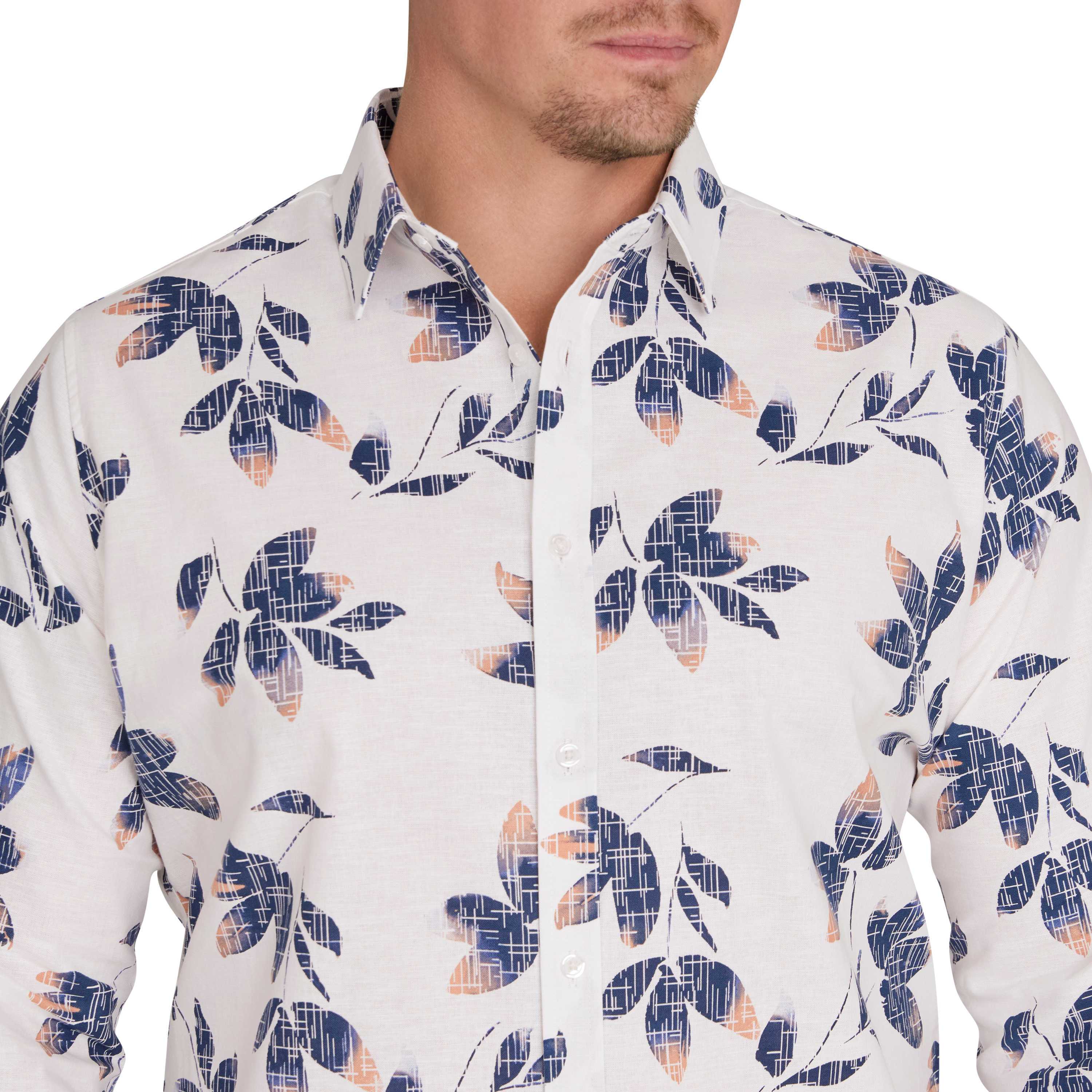 Ivory Casper Floral Linen Shirt