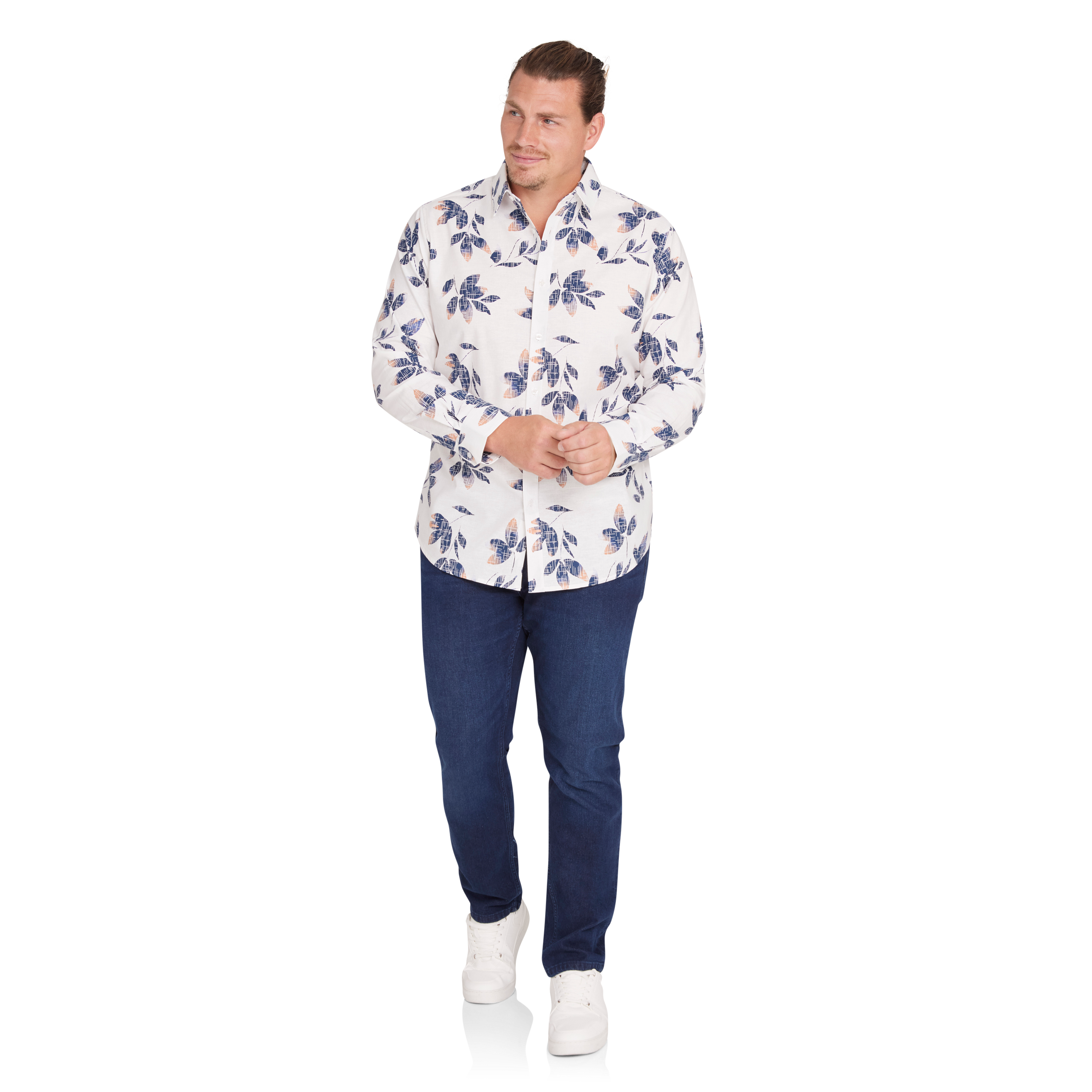 Ivory Casper Floral Linen Shirt