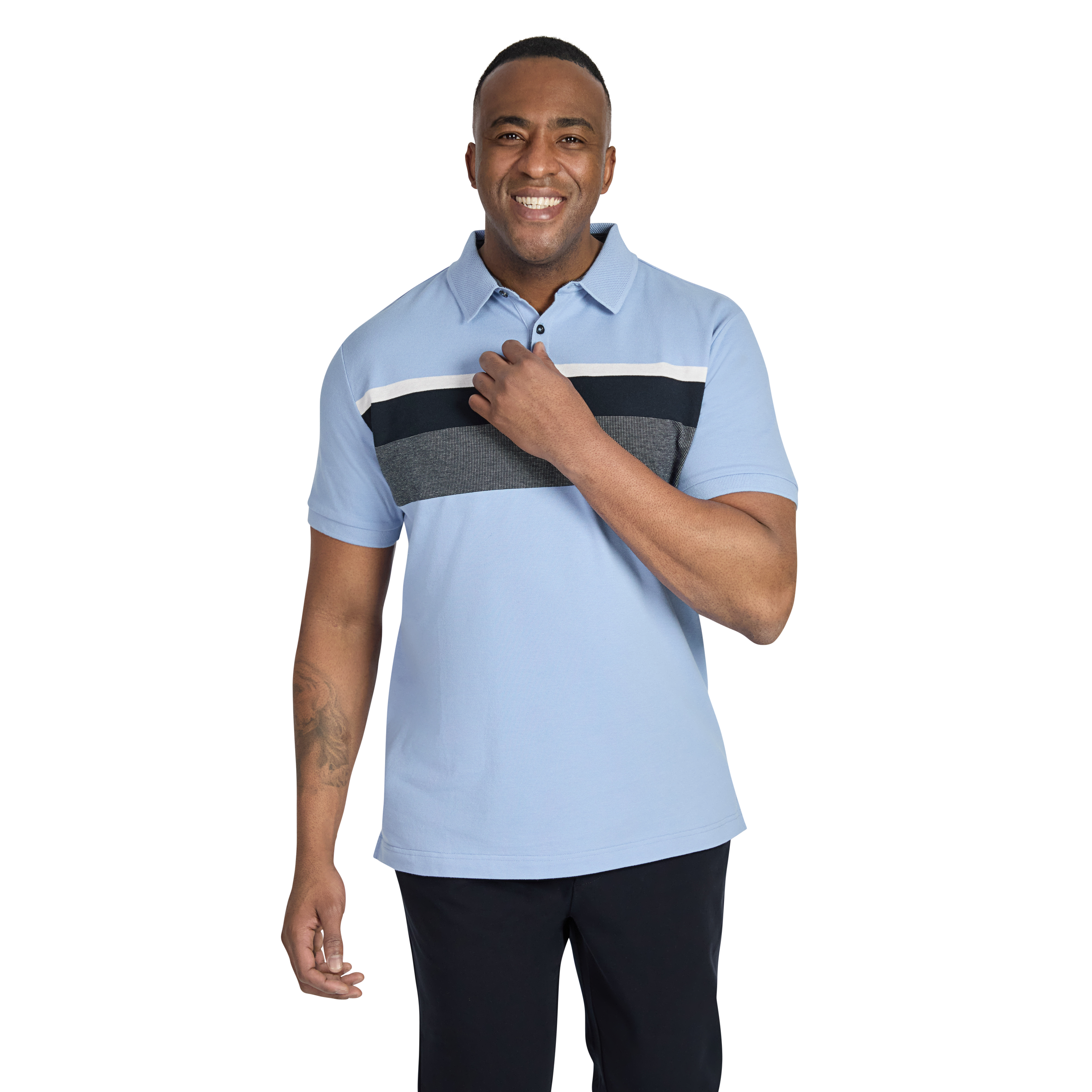 Nile Engineered Stripe Polo