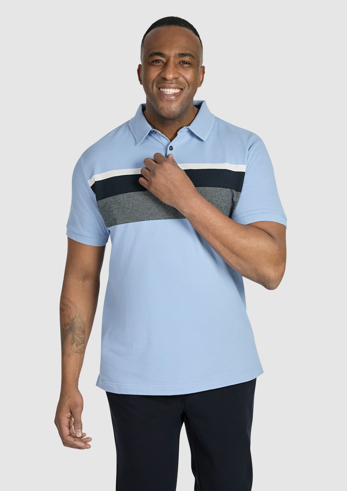 Nile Engineered Stripe Polo