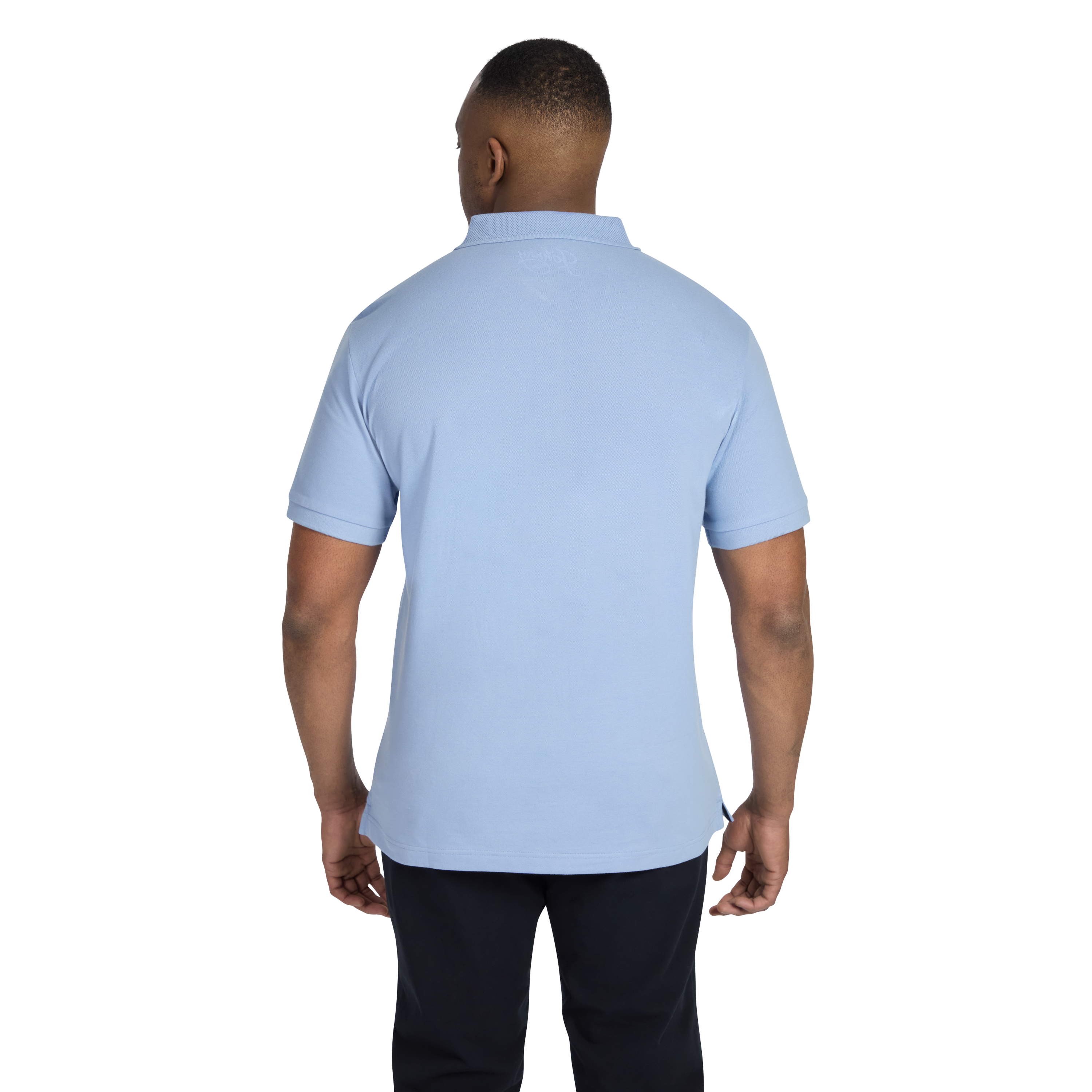 Powder Blue Nile Engineered Stripe Polo