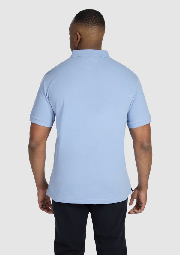 Powder Blue Nile Engineered Stripe Polo