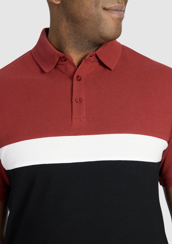 Sunset Red Jenson Splice Polo