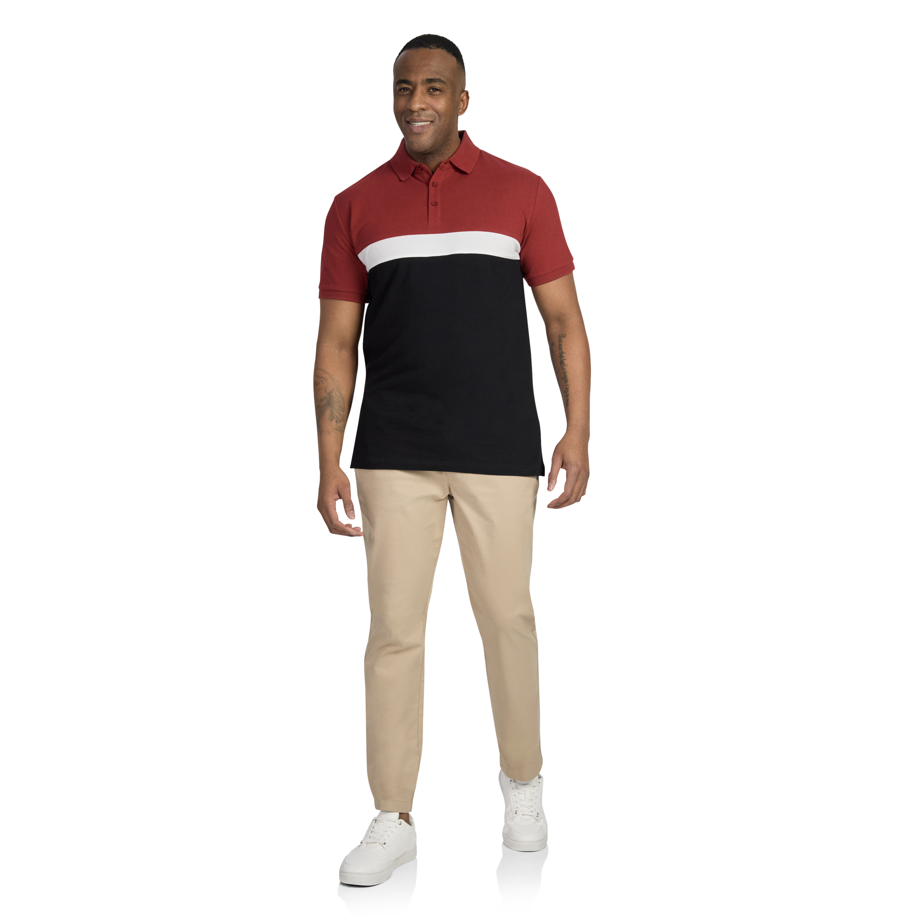 Sunset Red Jenson Splice Polo