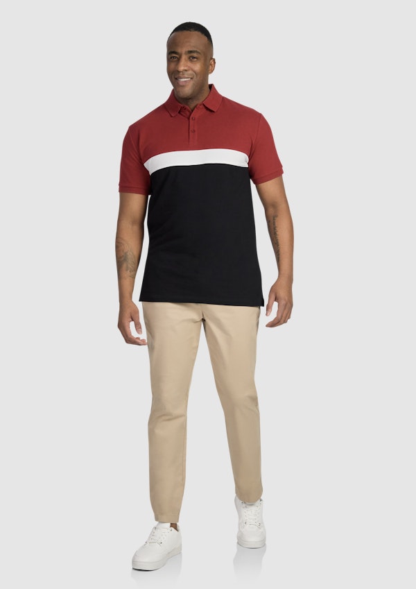 Sunset Red Jenson Splice Polo