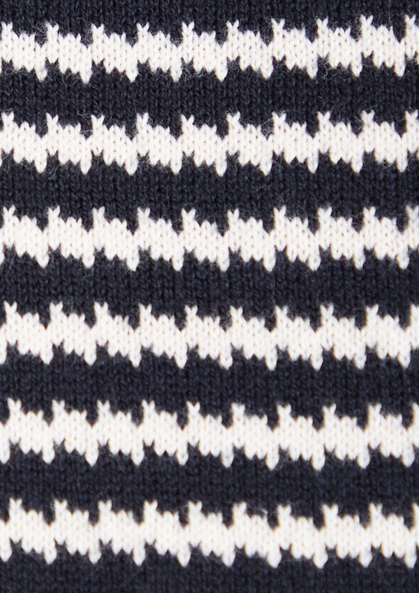 Navy Healey Stripe Knit Polo