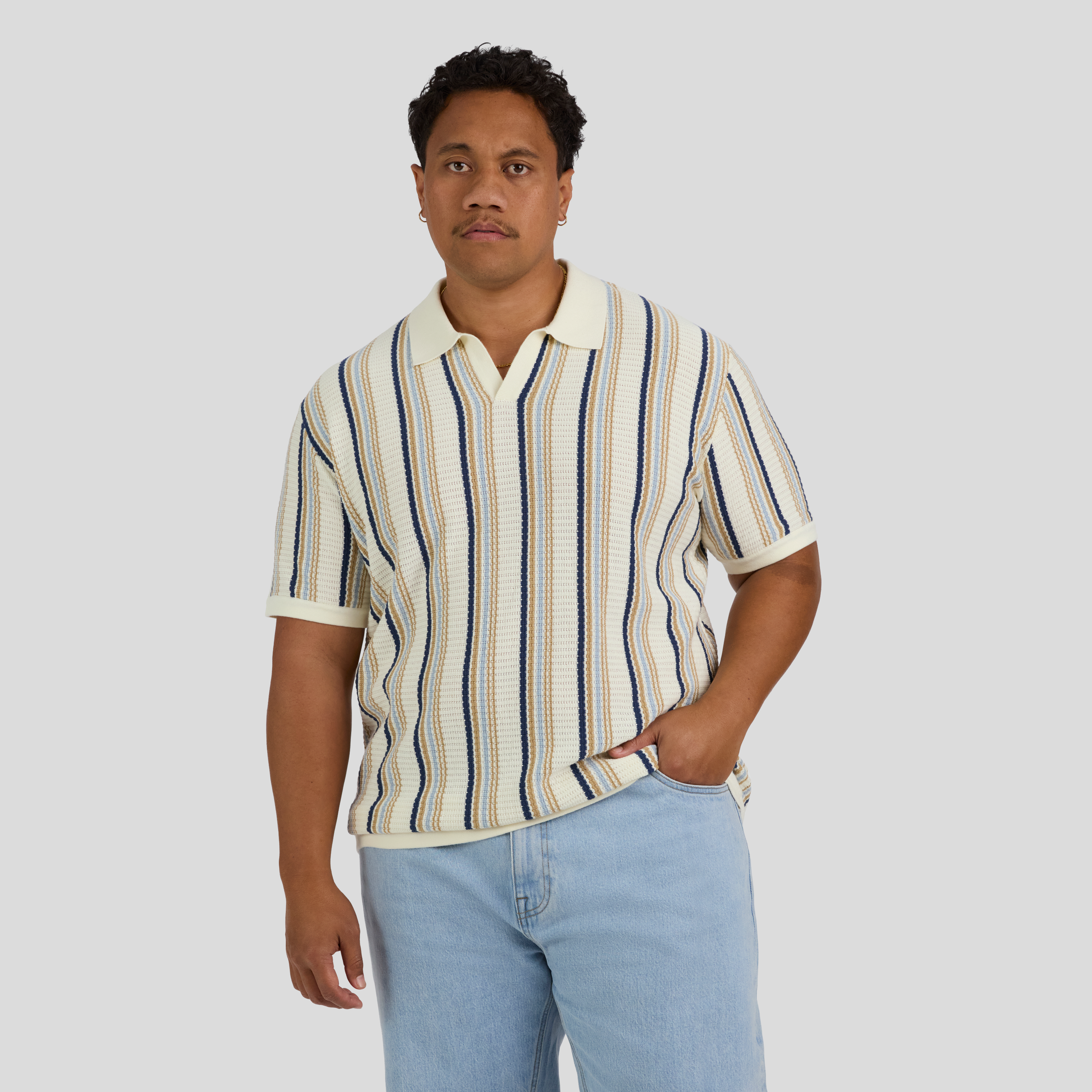Brighton Stripe Knit Polo