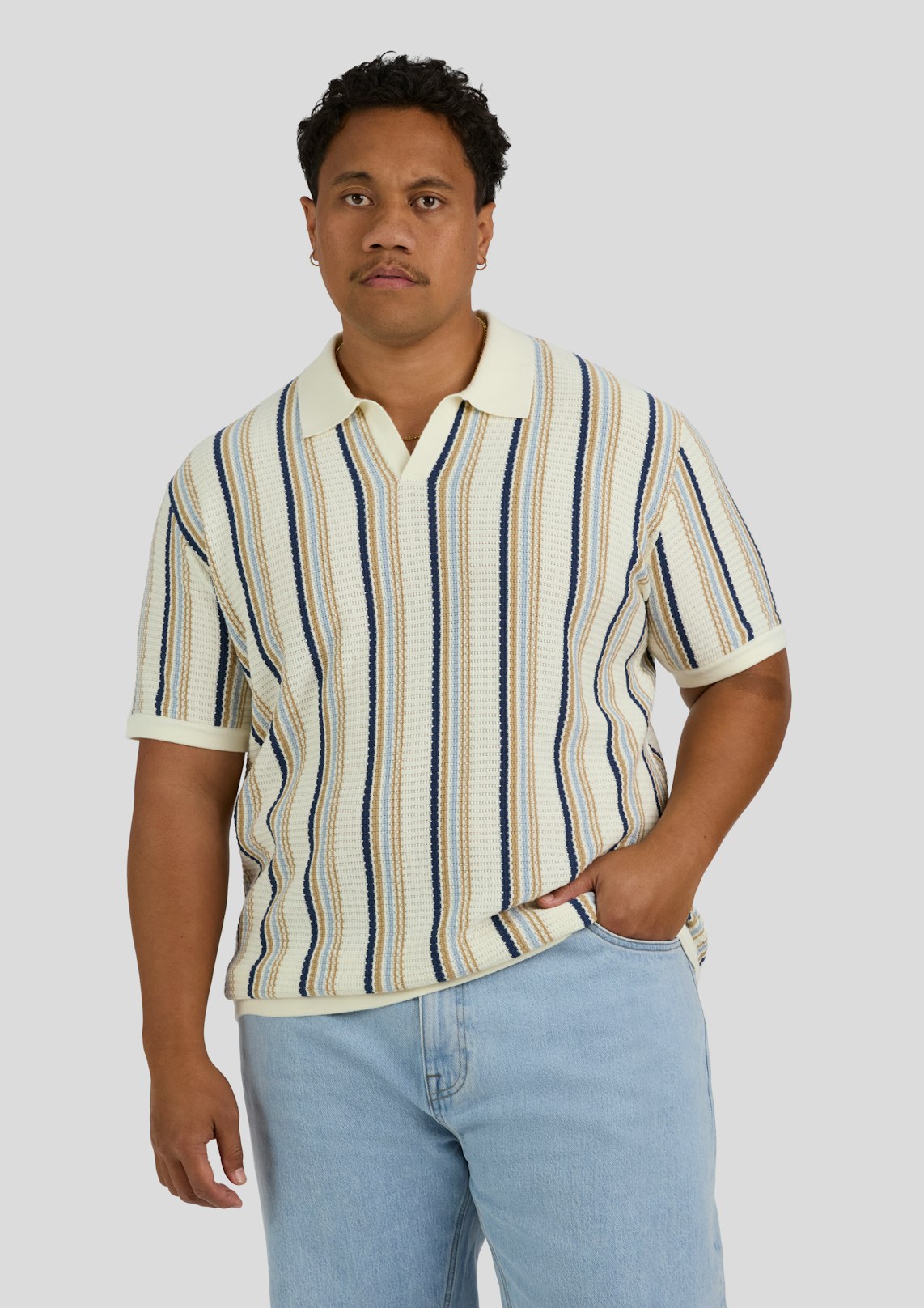 Brighton Stripe Knit Polo