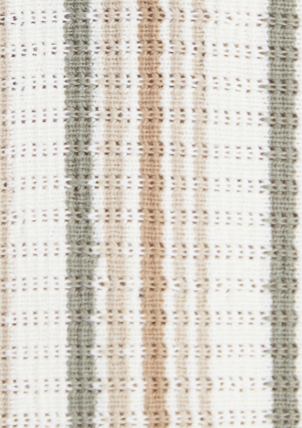 Natural Brighton Stripe Knit Polo