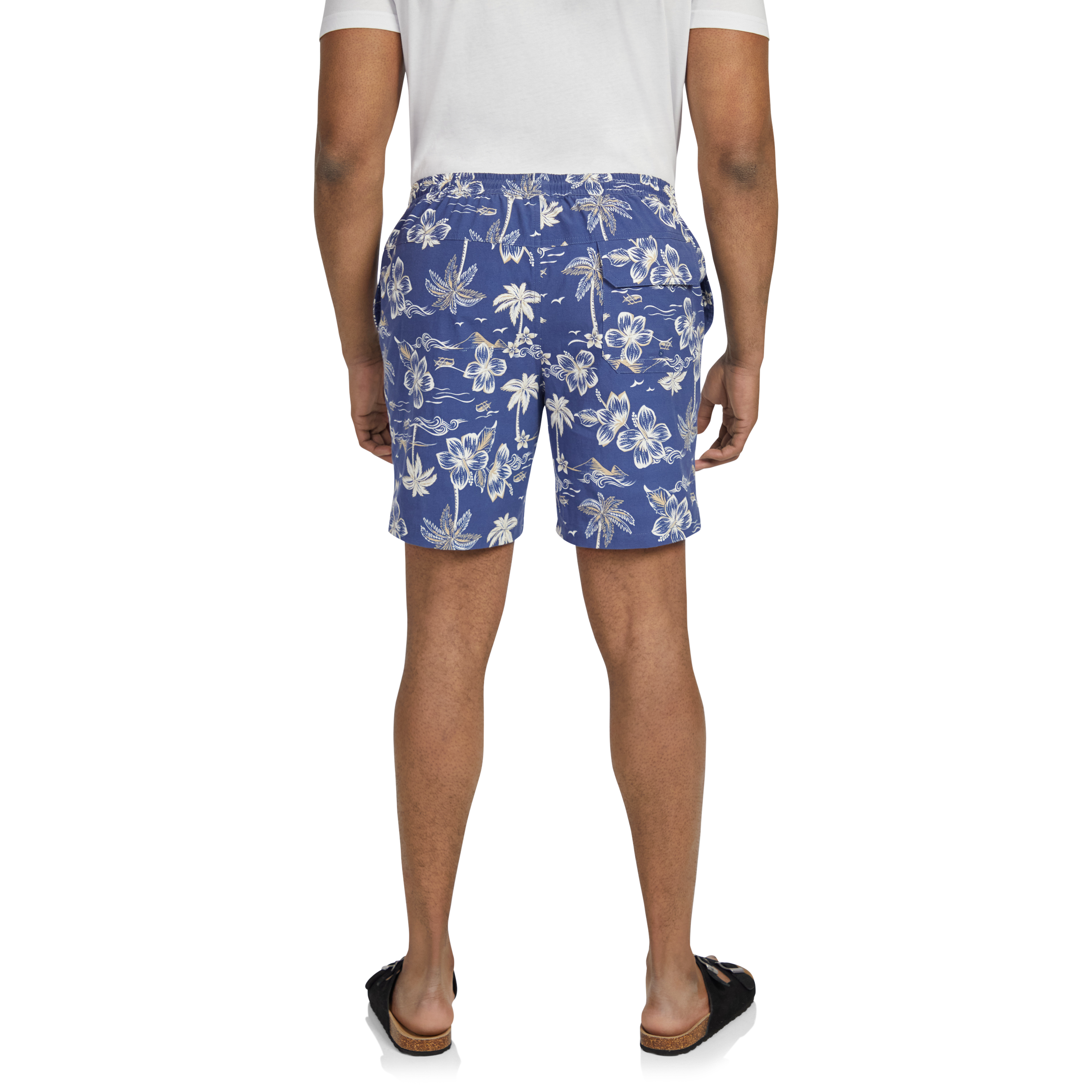 Blue Keanu Print Swim Short