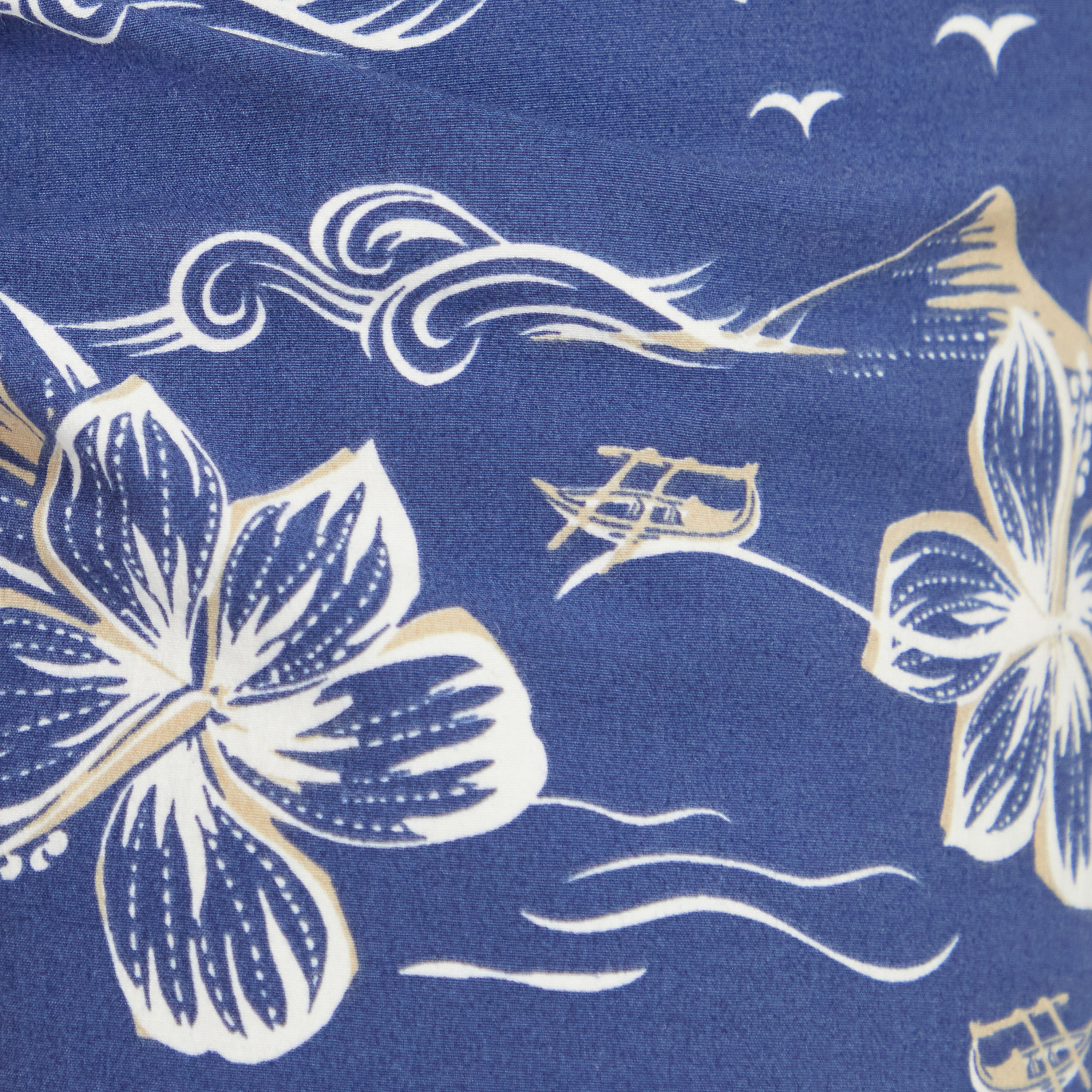 Blue Keanu Print Swim Short