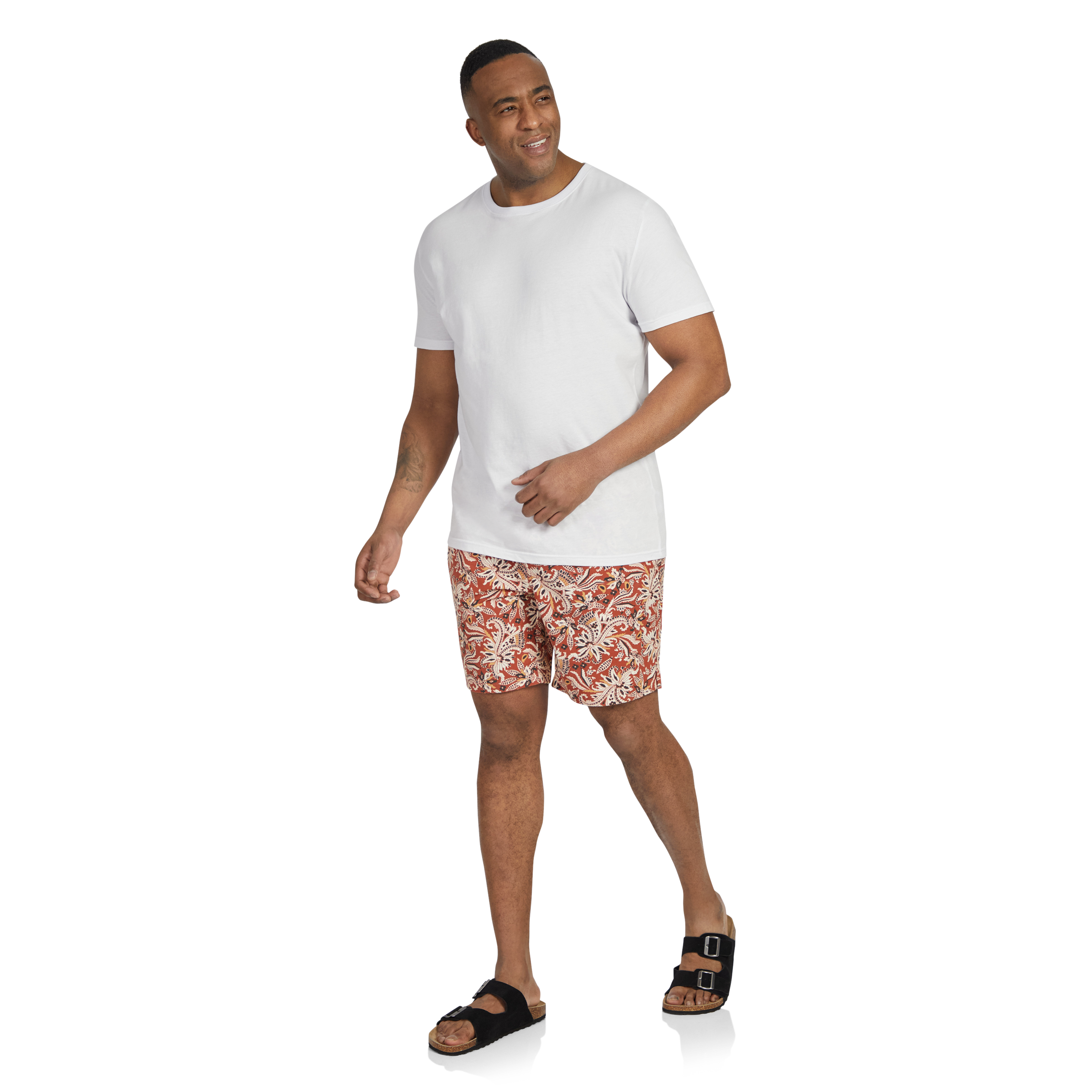 Terracotta Irwin Print Swim Short