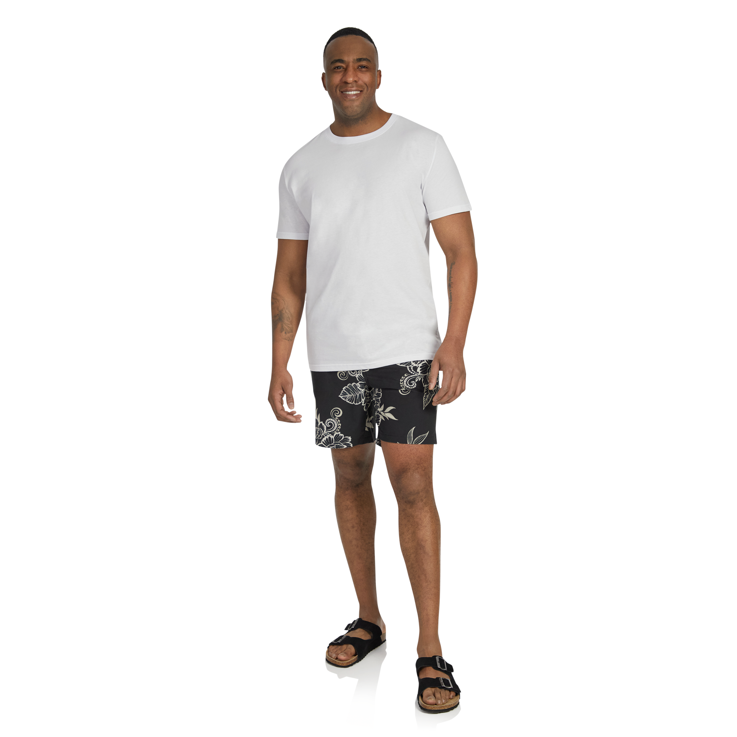 Black Lopez Print Swim Short