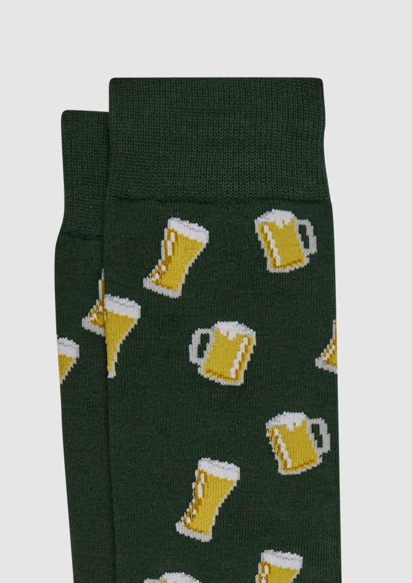 Green Beer Fancy Sock