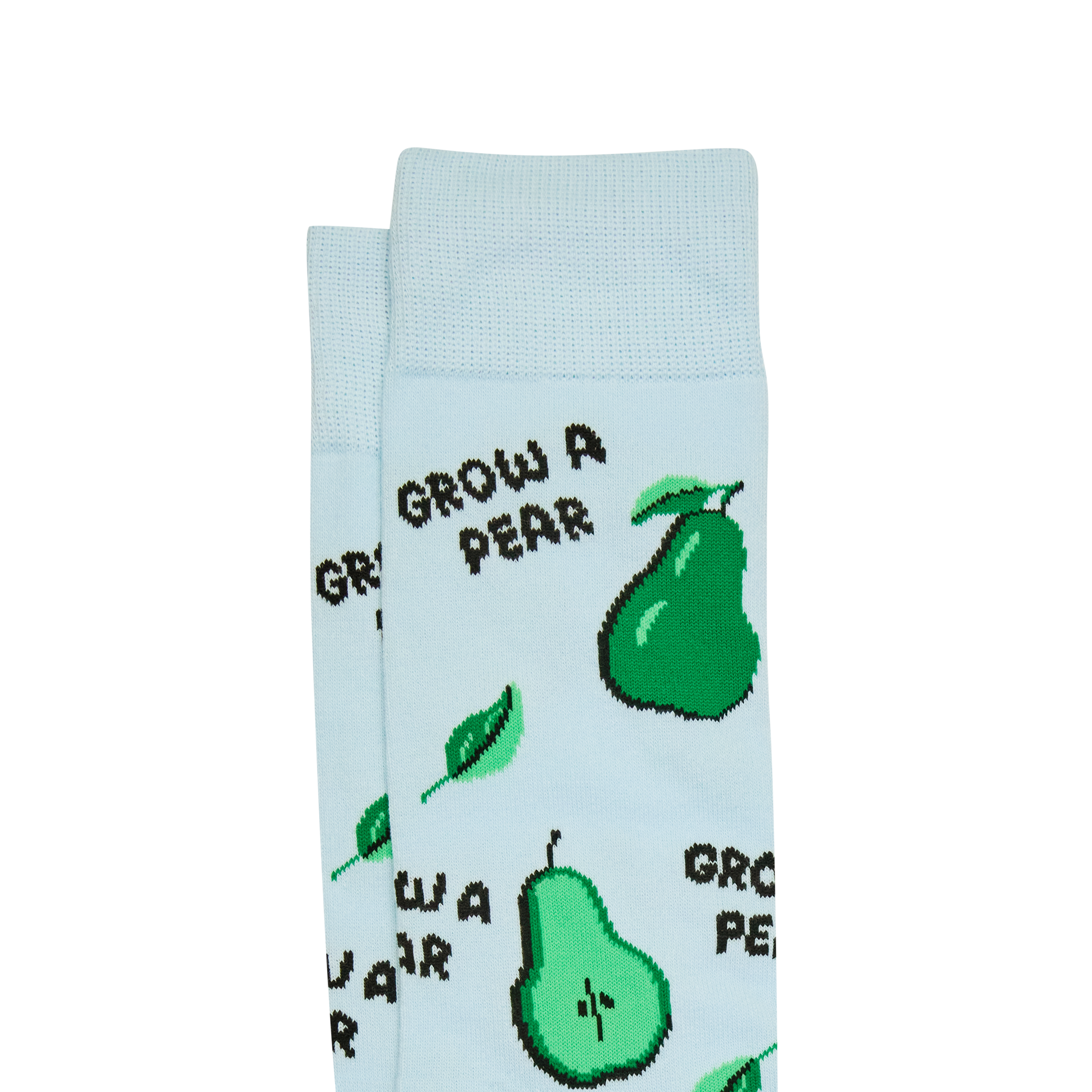 Light Blue Pear Fancy Sock