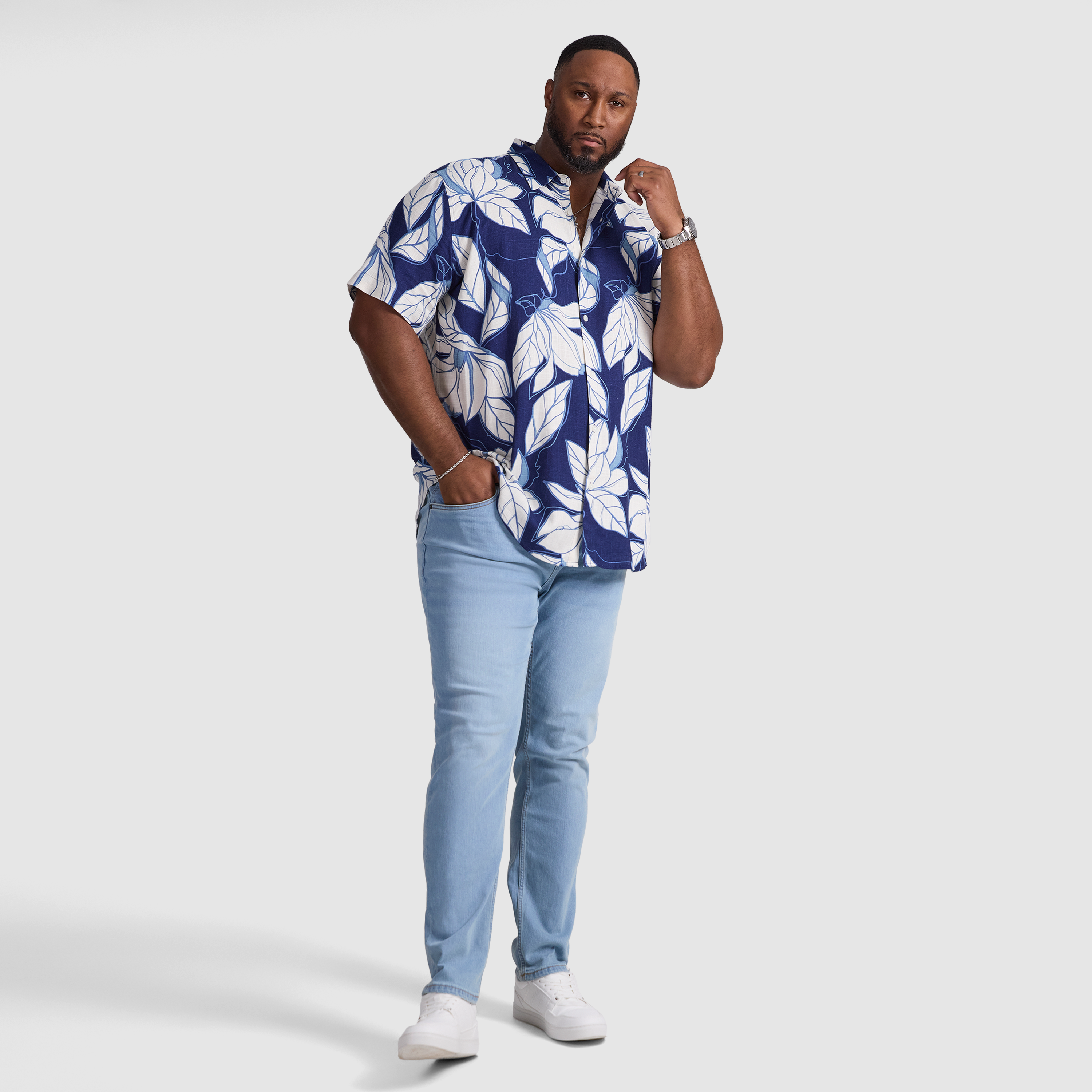 Navy Keyline Short Sleeve Shirt