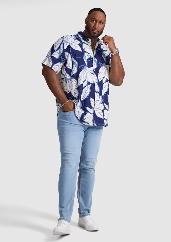 Navy Keyline Short Sleeve Shirt