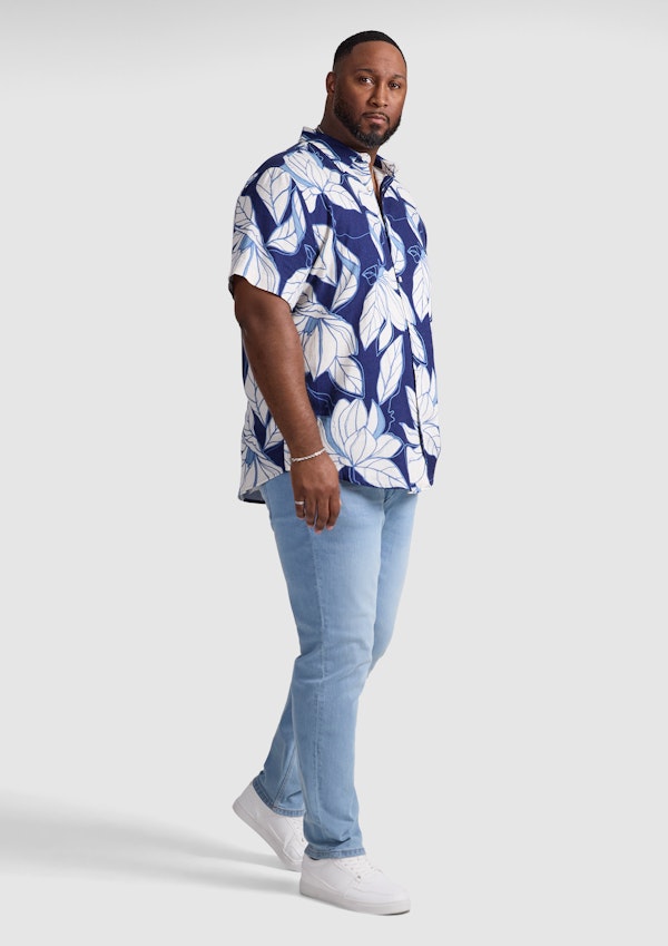 Navy Keyline Short Sleeve Shirt