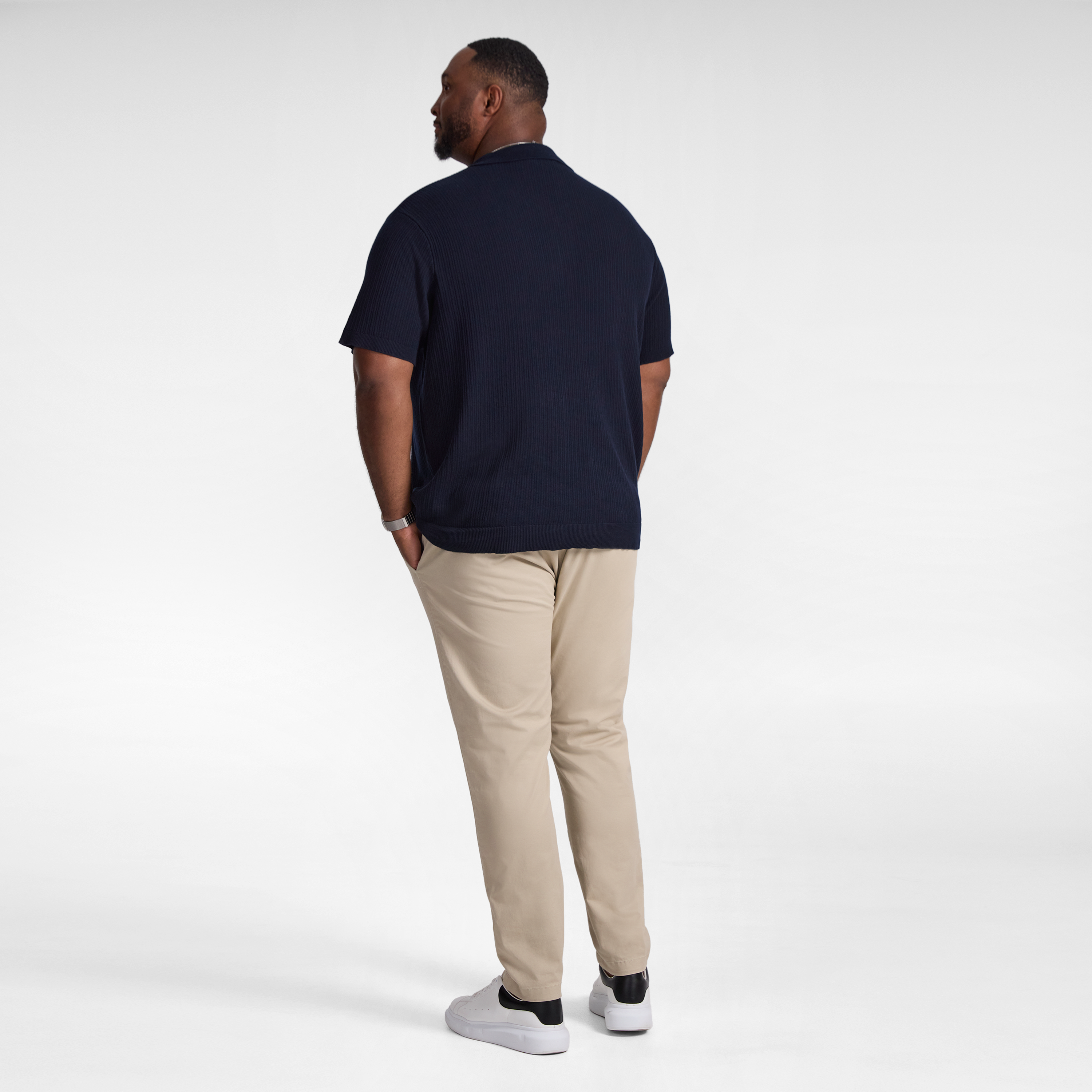 Navy Riviera Relaxed Fit Knit Shirt