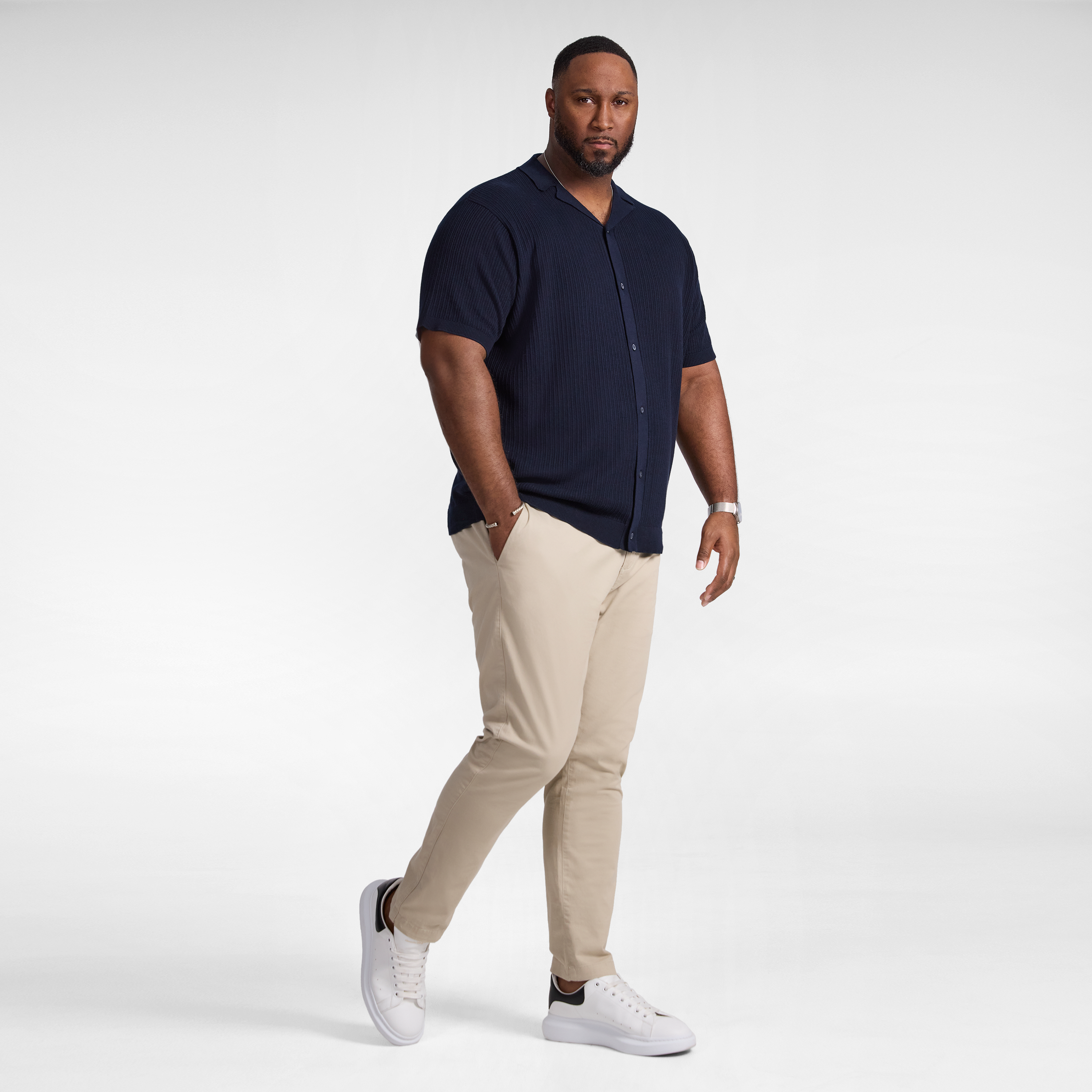 Navy Riviera Relaxed Fit Knit Shirt