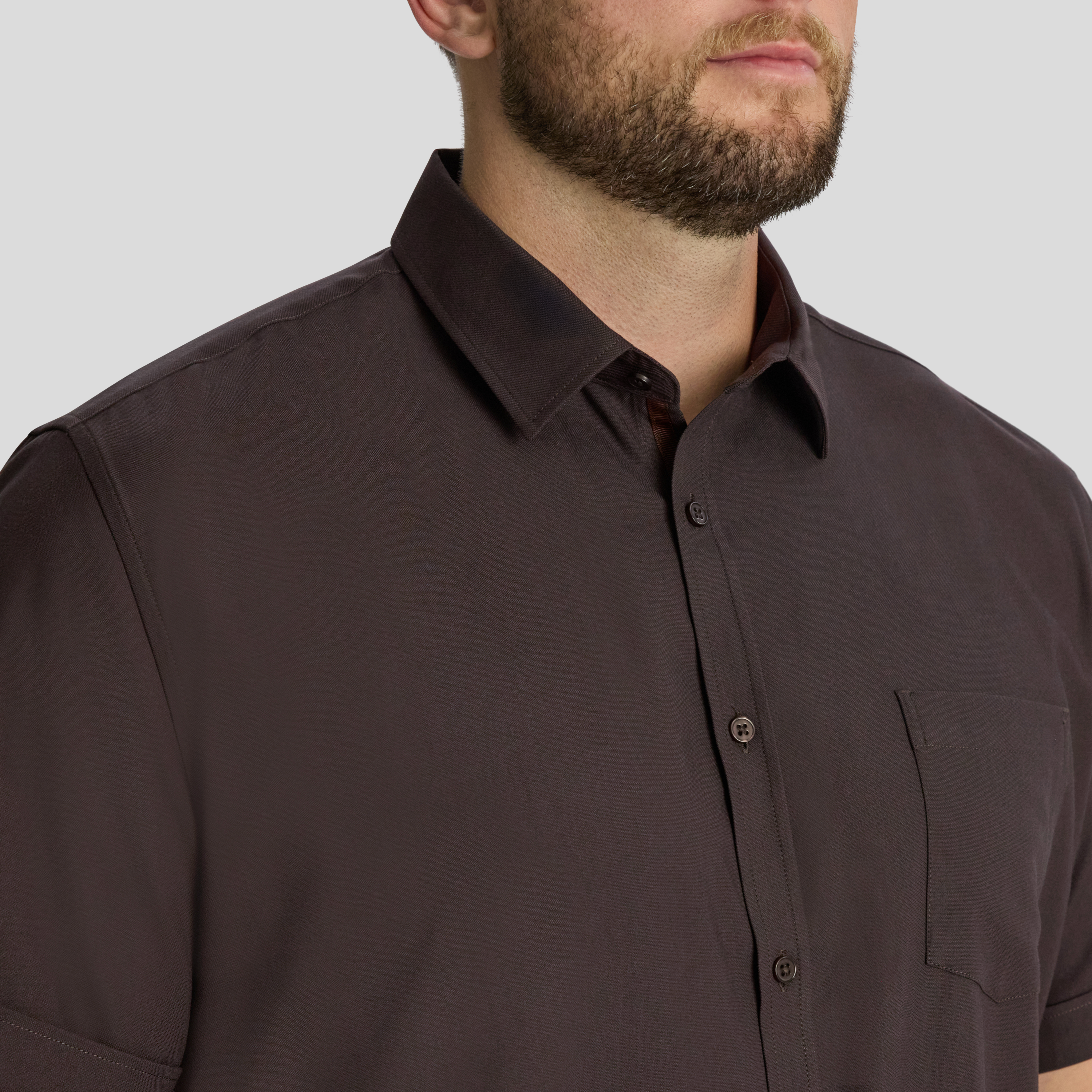 Chocolate Deniro Stretch Shirt