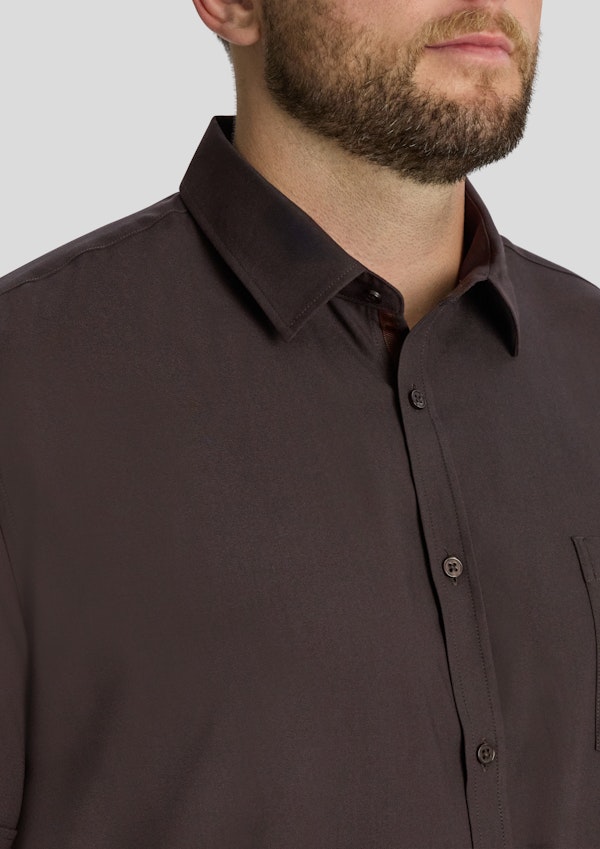 Chocolate Deniro Stretch Shirt