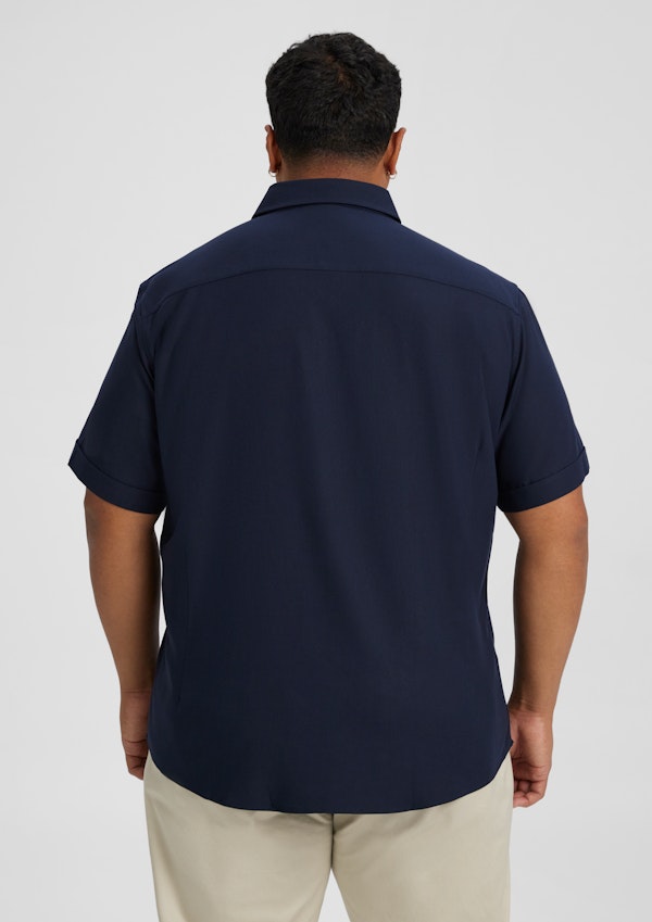 Navy Deniro Stretch Shirt