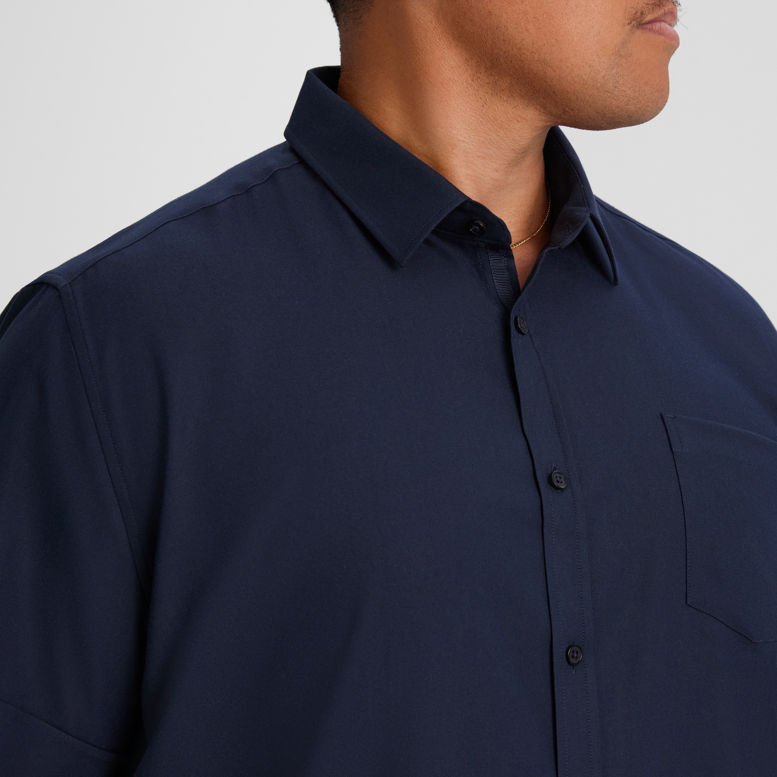 Navy Deniro Stretch Shirt