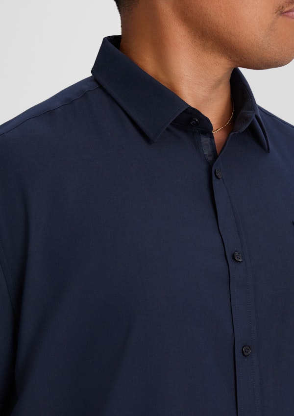 Navy Deniro Stretch Shirt