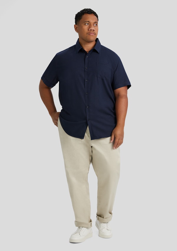 Navy Deniro Stretch Shirt