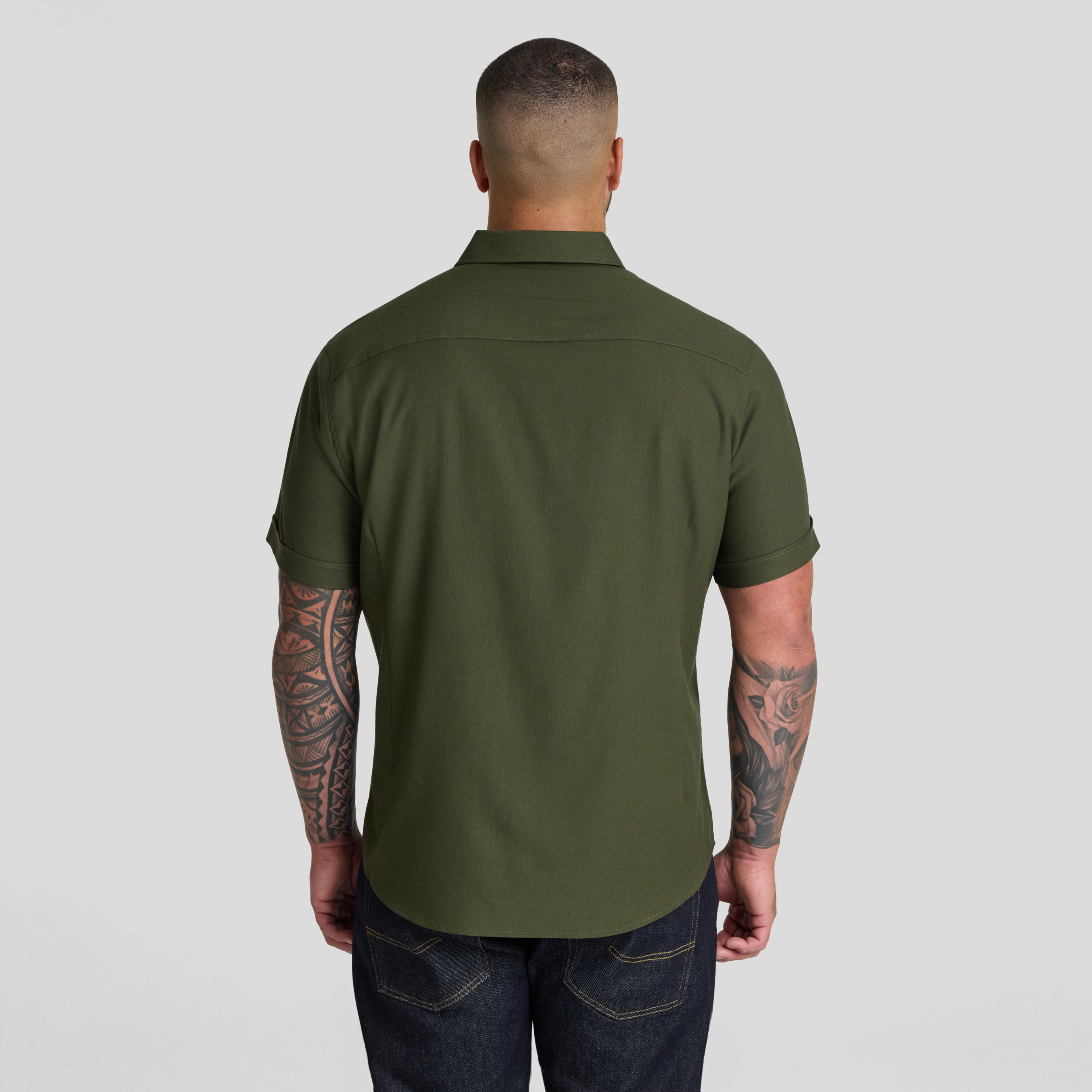 Olive Deniro Stretch Shirt