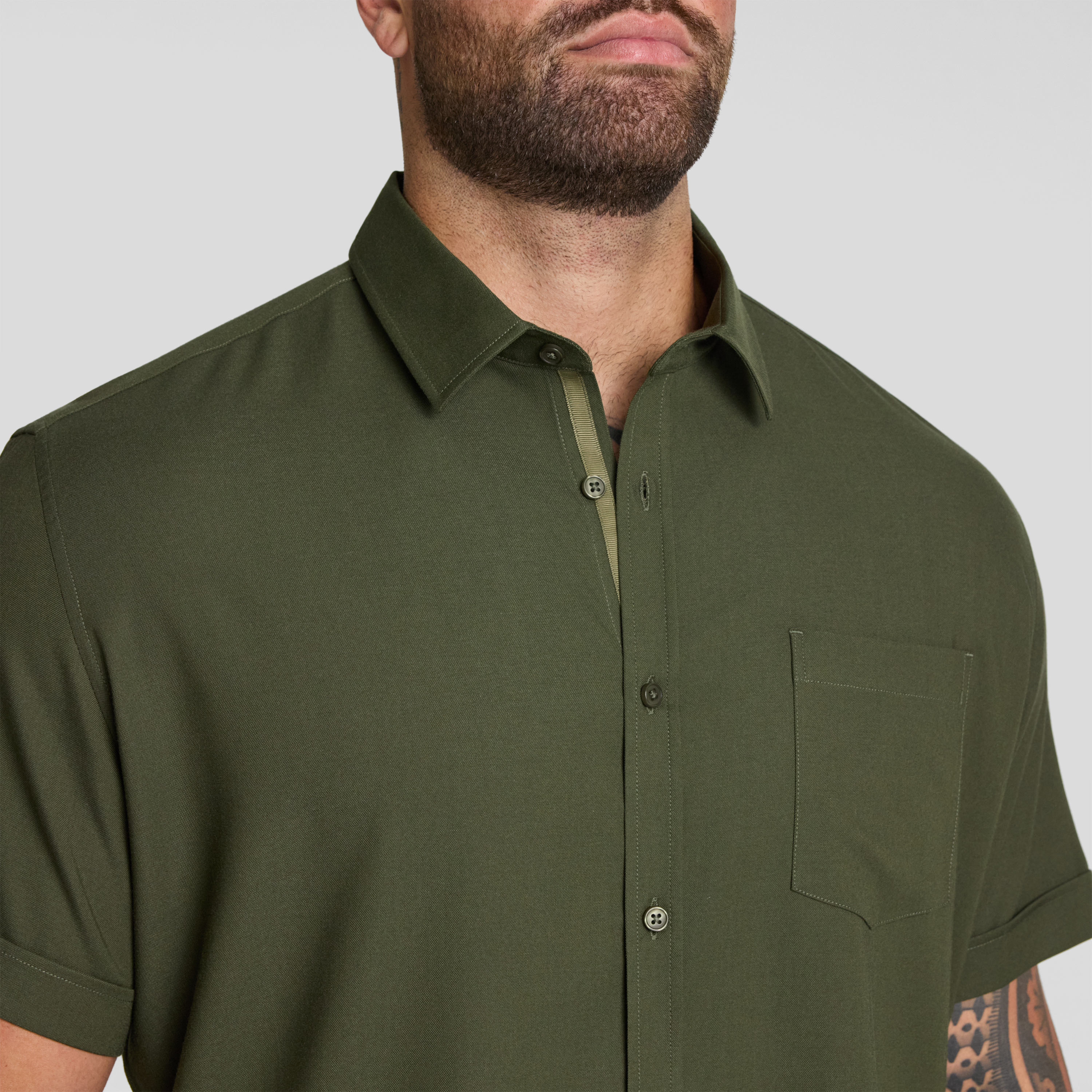 Olive Deniro Stretch Shirt