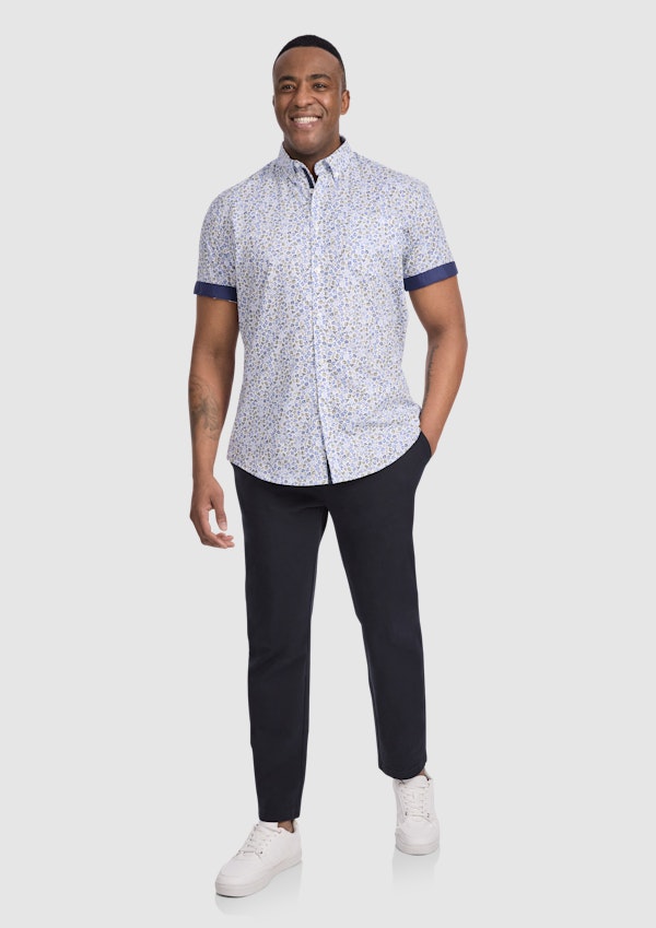 White Ezra Stretch Shirt