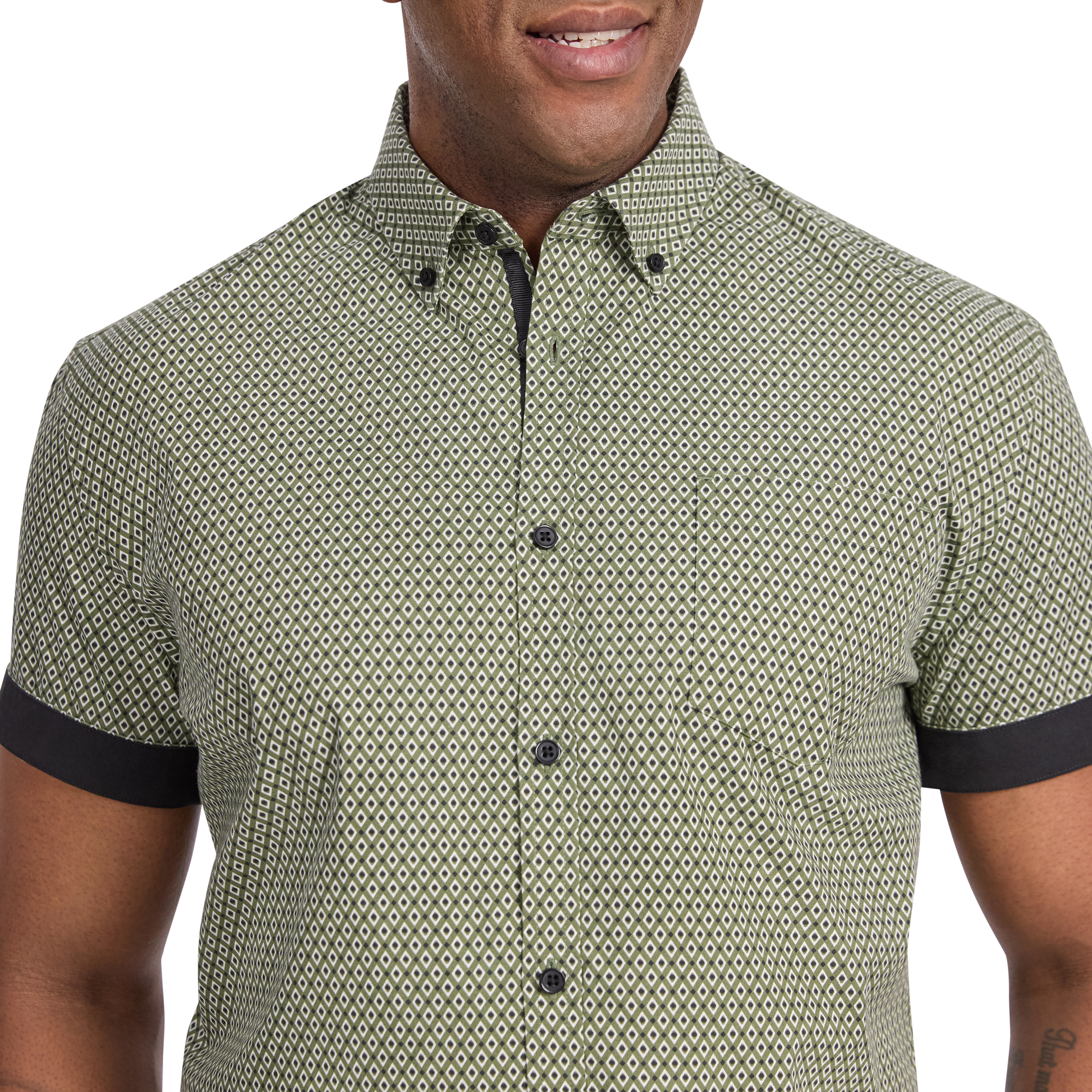 Green Diamond Stretch Shirt