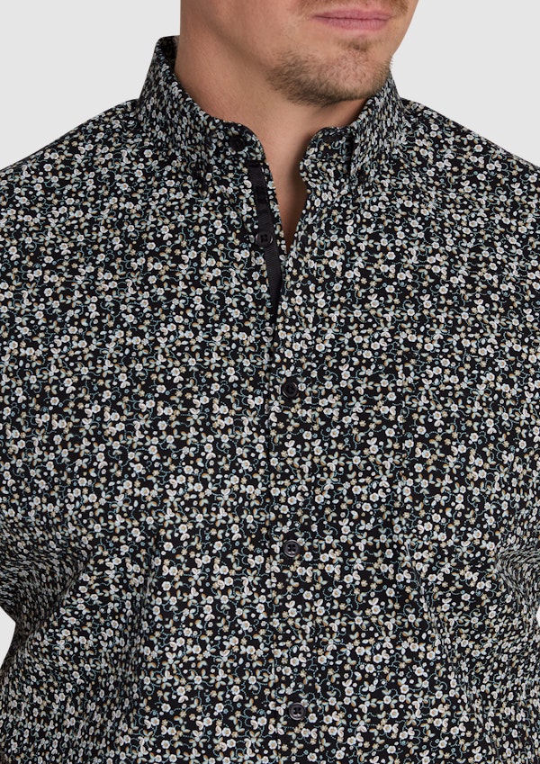 Black Reginal Stretch Shirt