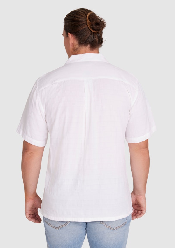 White Barclay Relaxed Fit Shirt