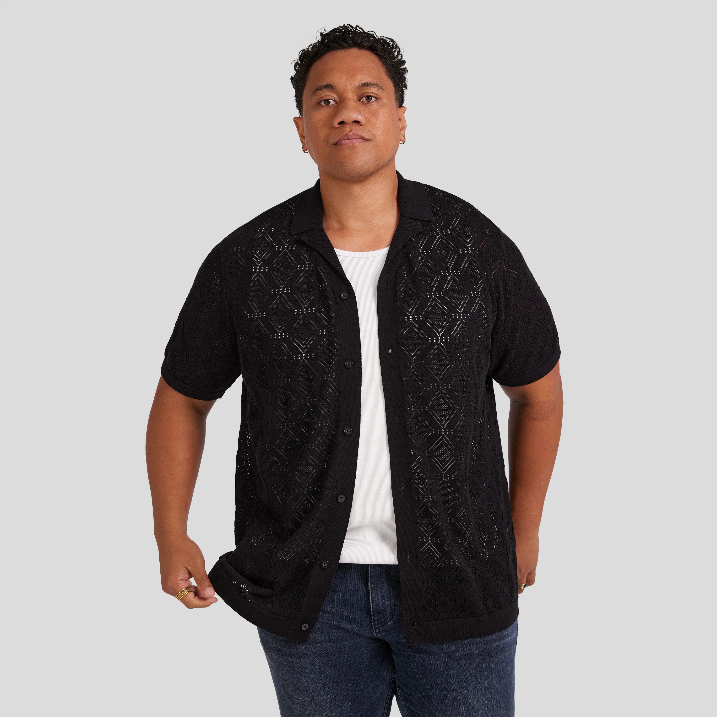 ALFRED RELAXED FIT KNIT SHIRT