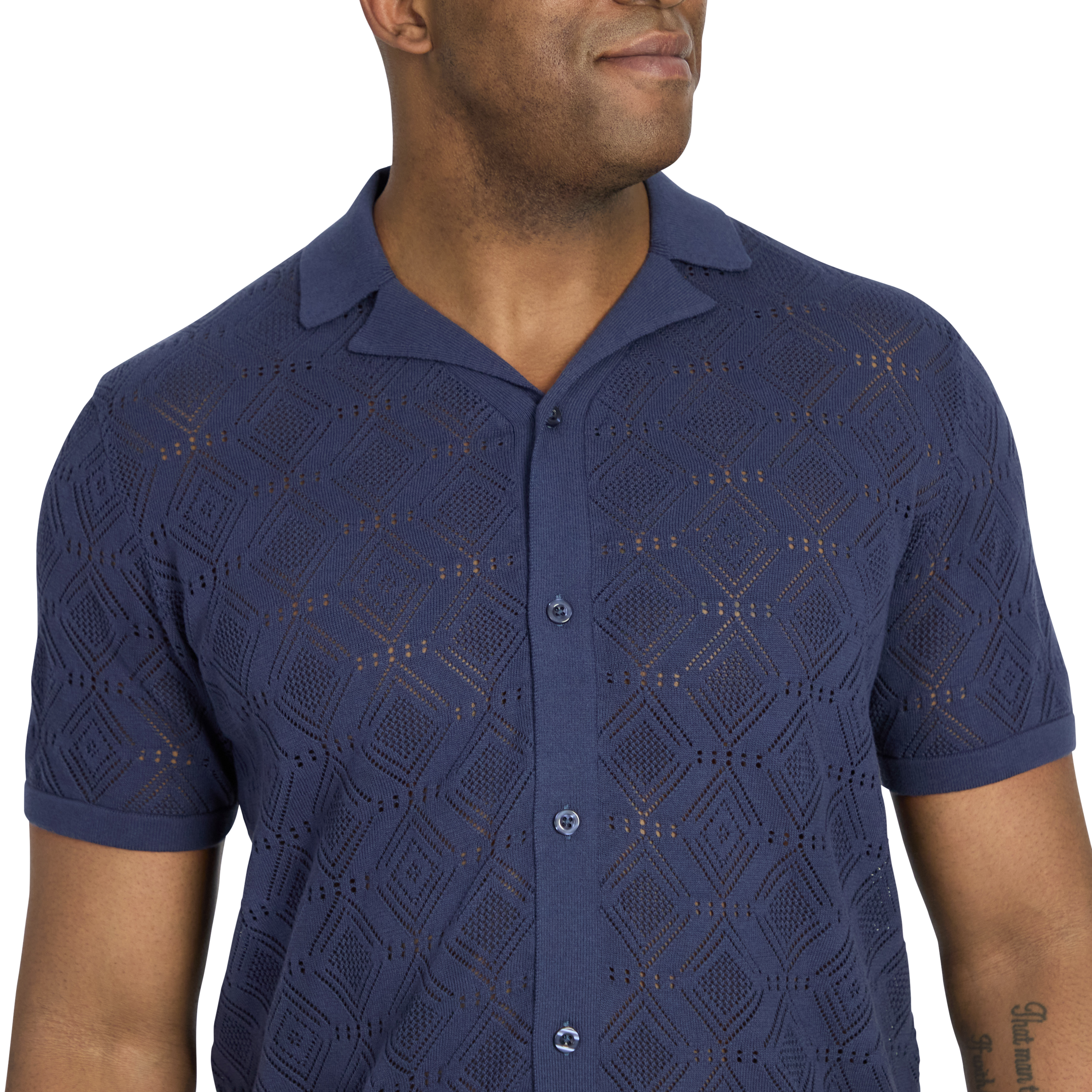 Blue Alfred Relaxed Fit Knit Shirt