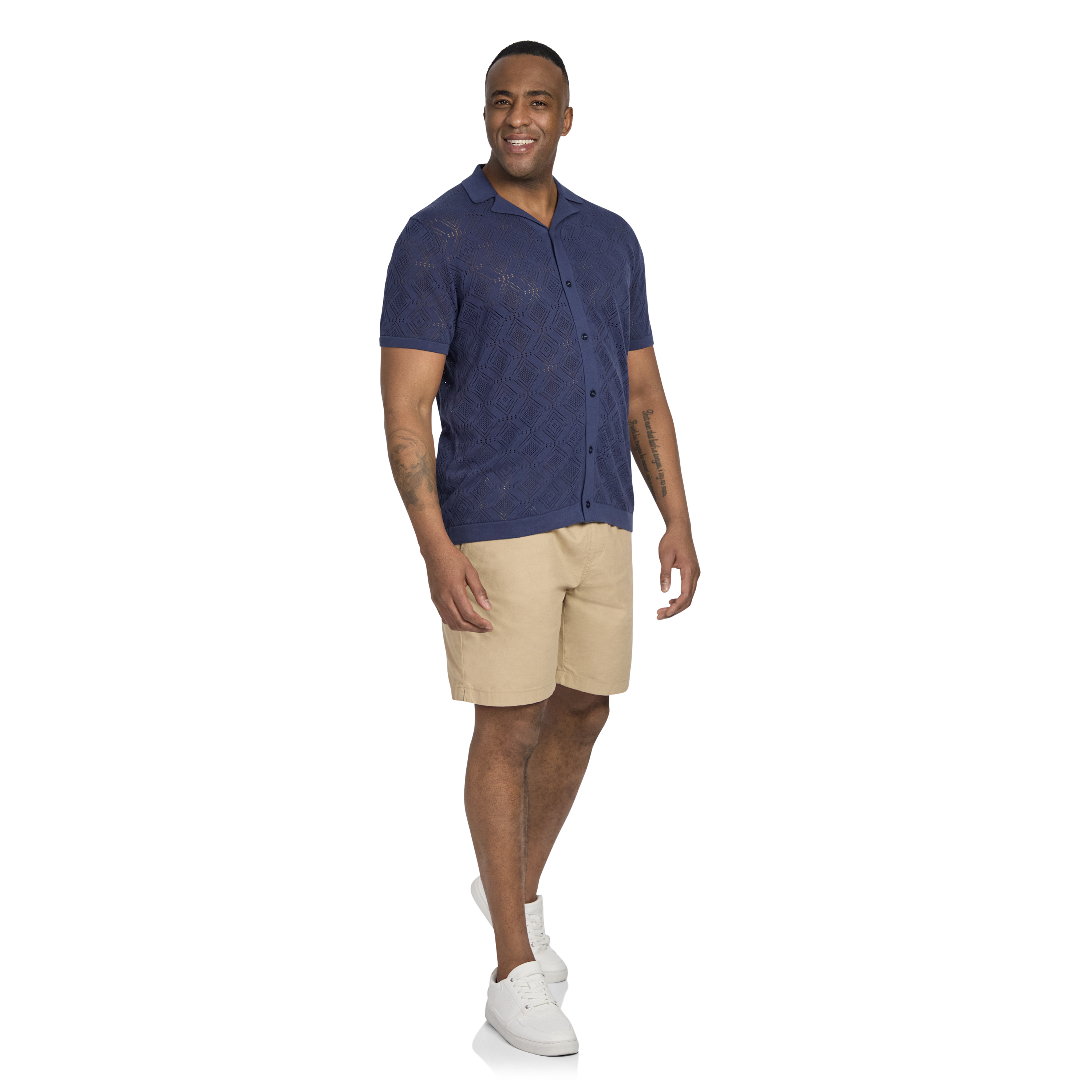 Blue Alfred Relaxed Fit Knit Shirt