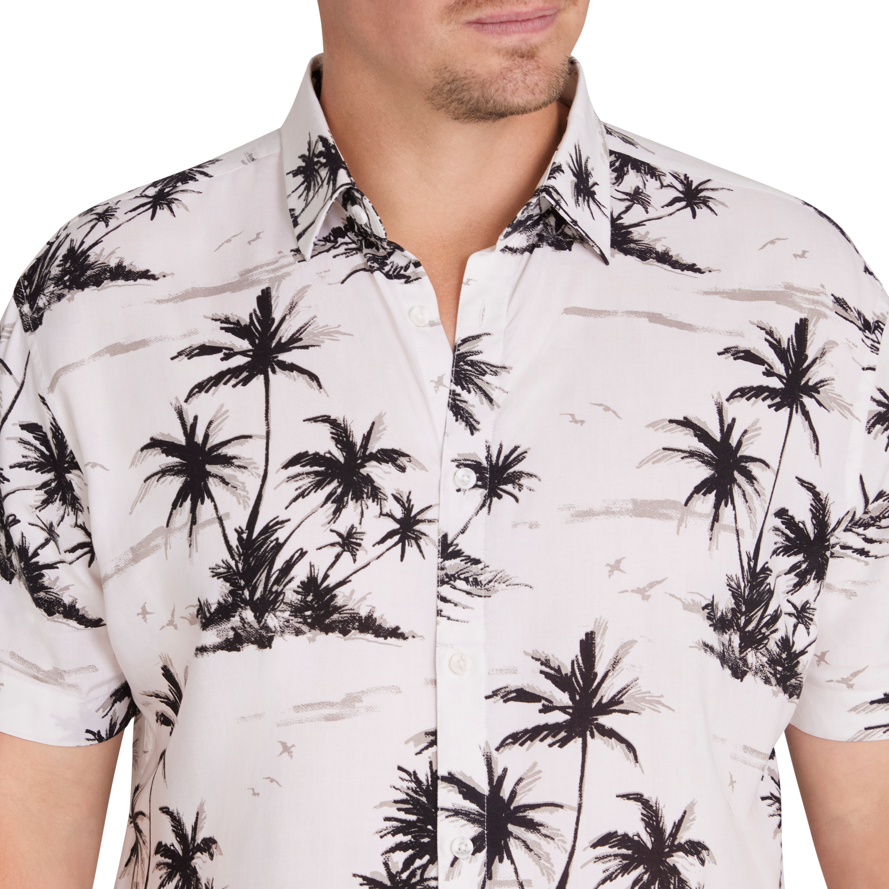 White Paradise Print Shirt