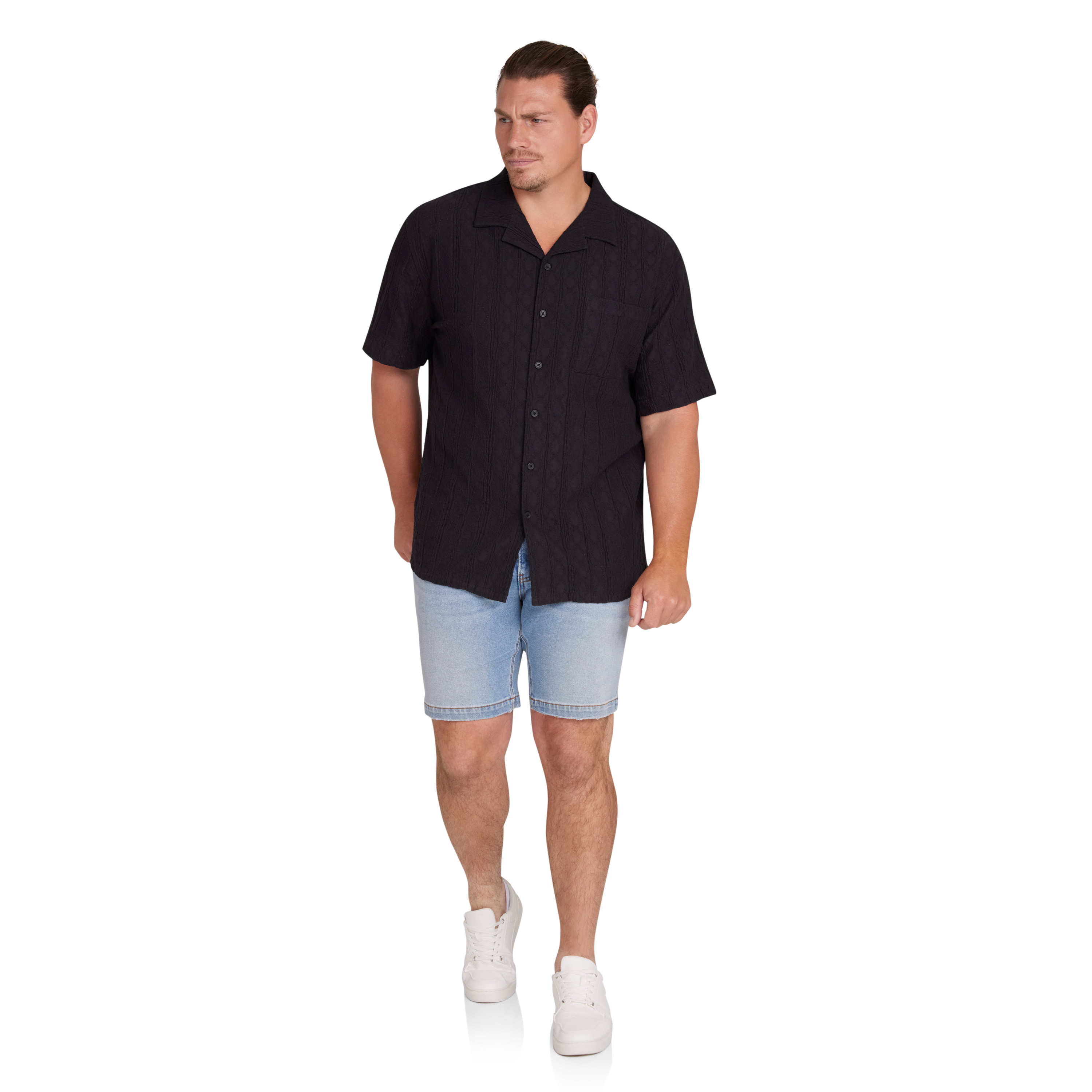 Black Chifley Relaxed Fit Shirt