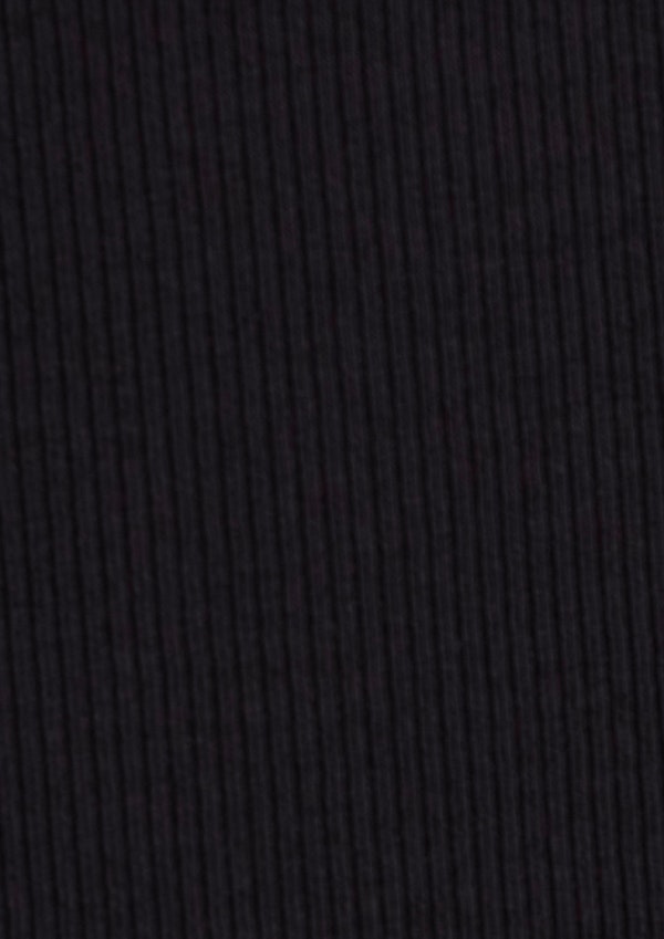 Black Essential Rib Singlet