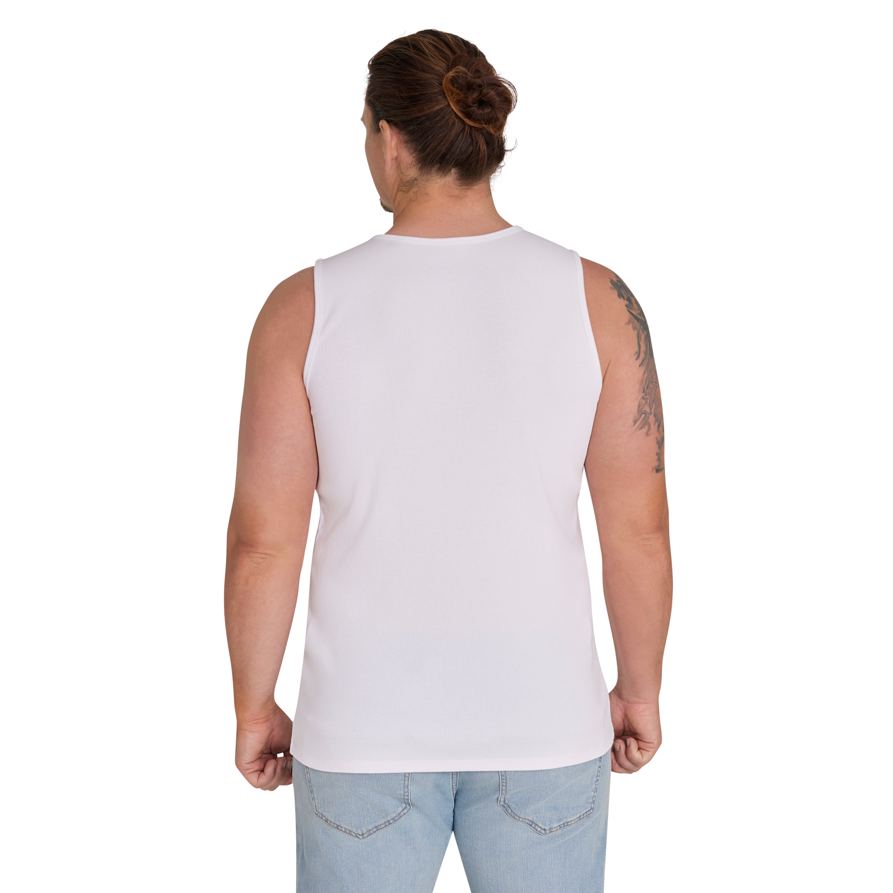 White Essential Rib Singlet