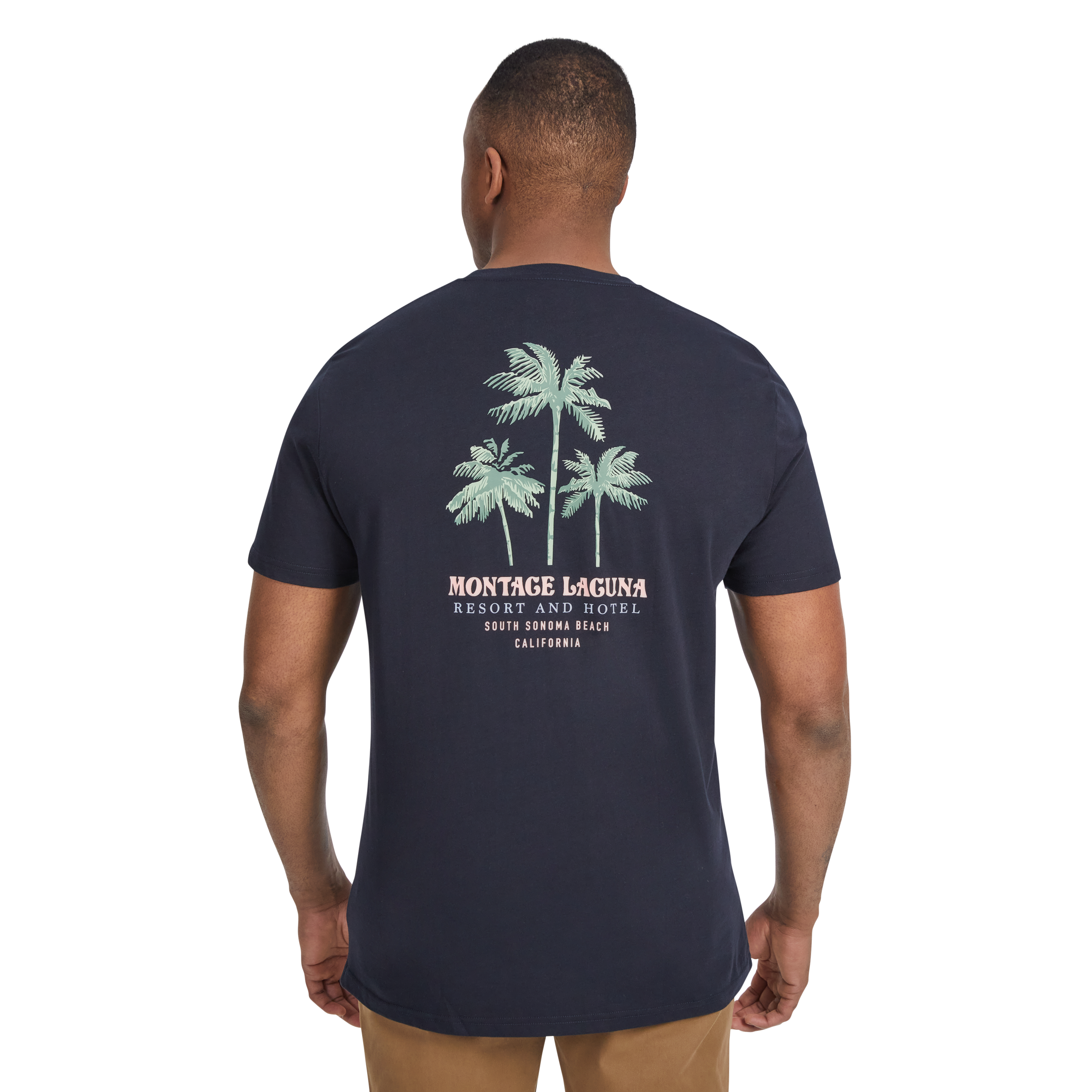 Navy Montage Crew Neck Tee