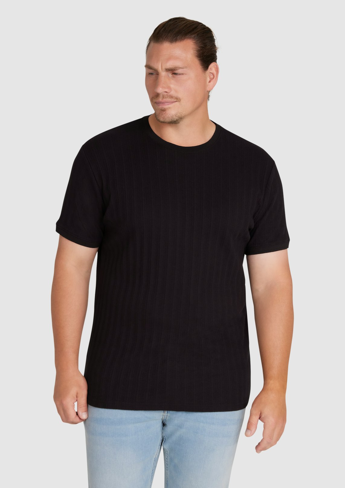 Textured Crew Neck Tee
