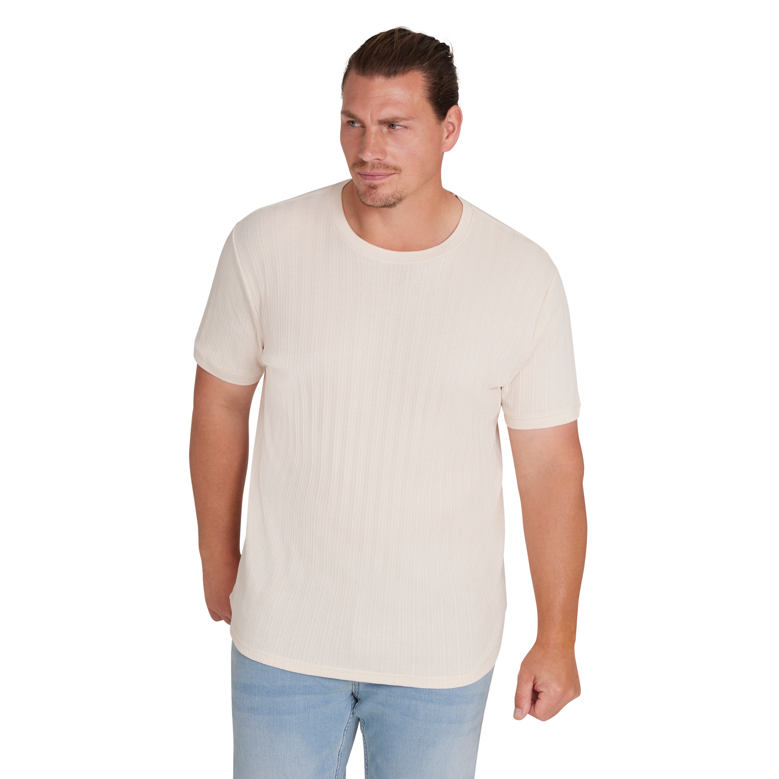 Textured Crew Neck Tee